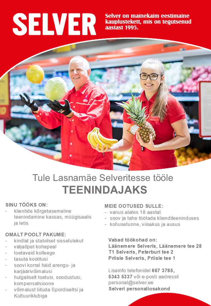 Selver Teenindaja Tallinna Selverites (Lasnamäe piirkond)