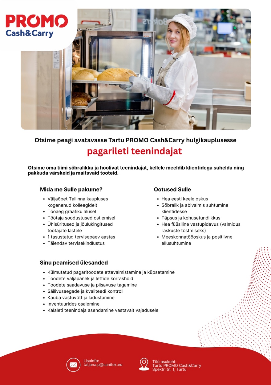 Sanitex OÜ Pagarileti teenindaja