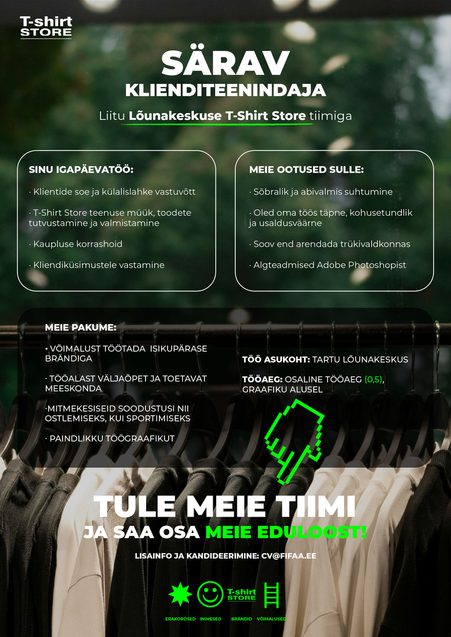 FIFAA AS Liitu Lõunakeskuse T-Shirt Store tiimiga!