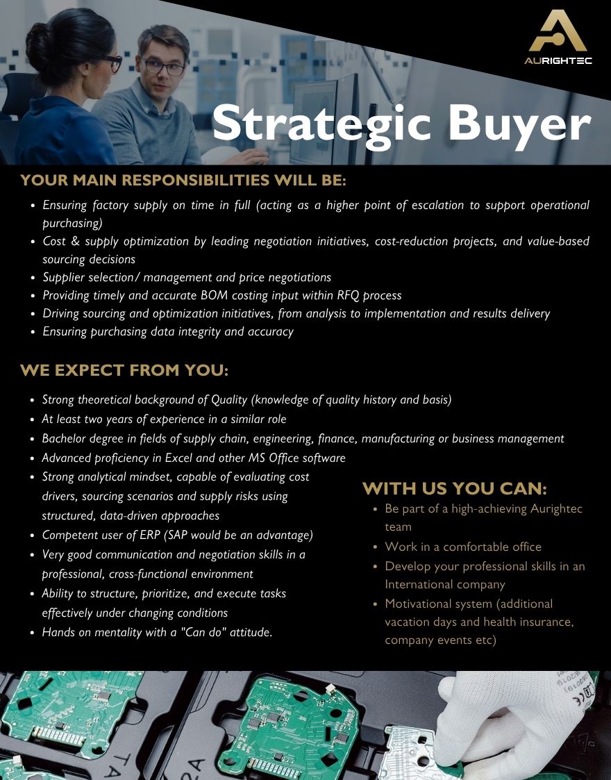 Aurightec Estonia AS Strateegiline hankija