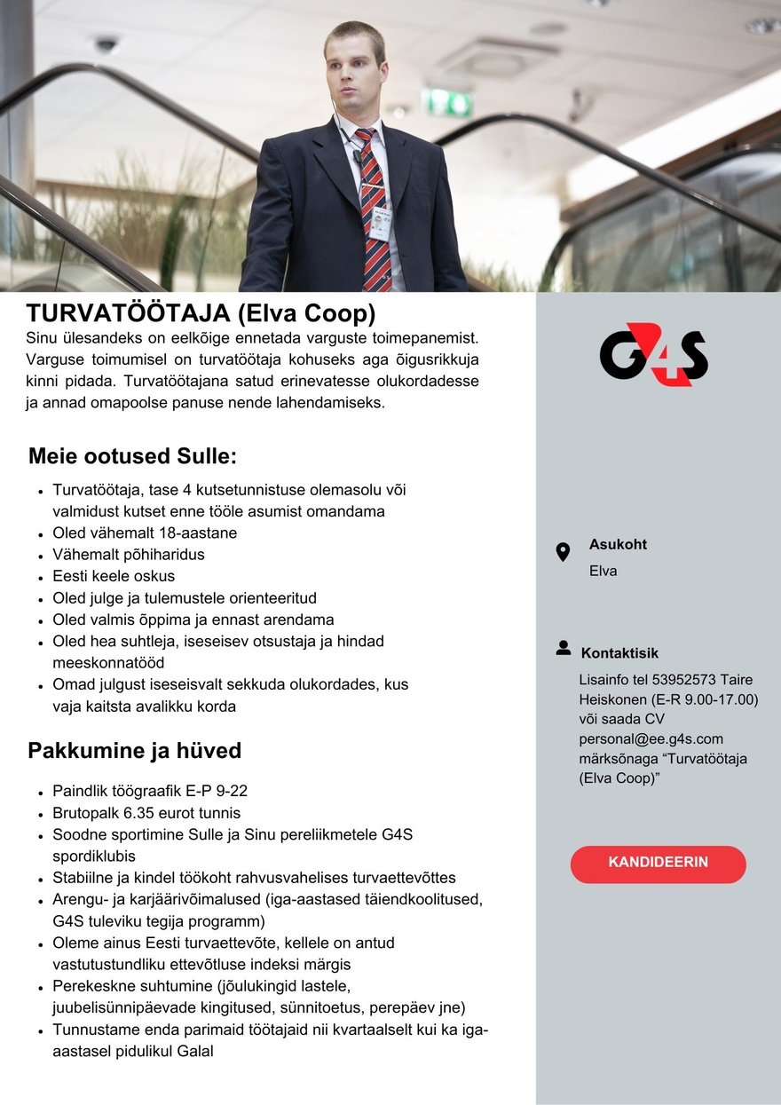 AS G4S Eesti Turvatöötaja (Elva Coop)