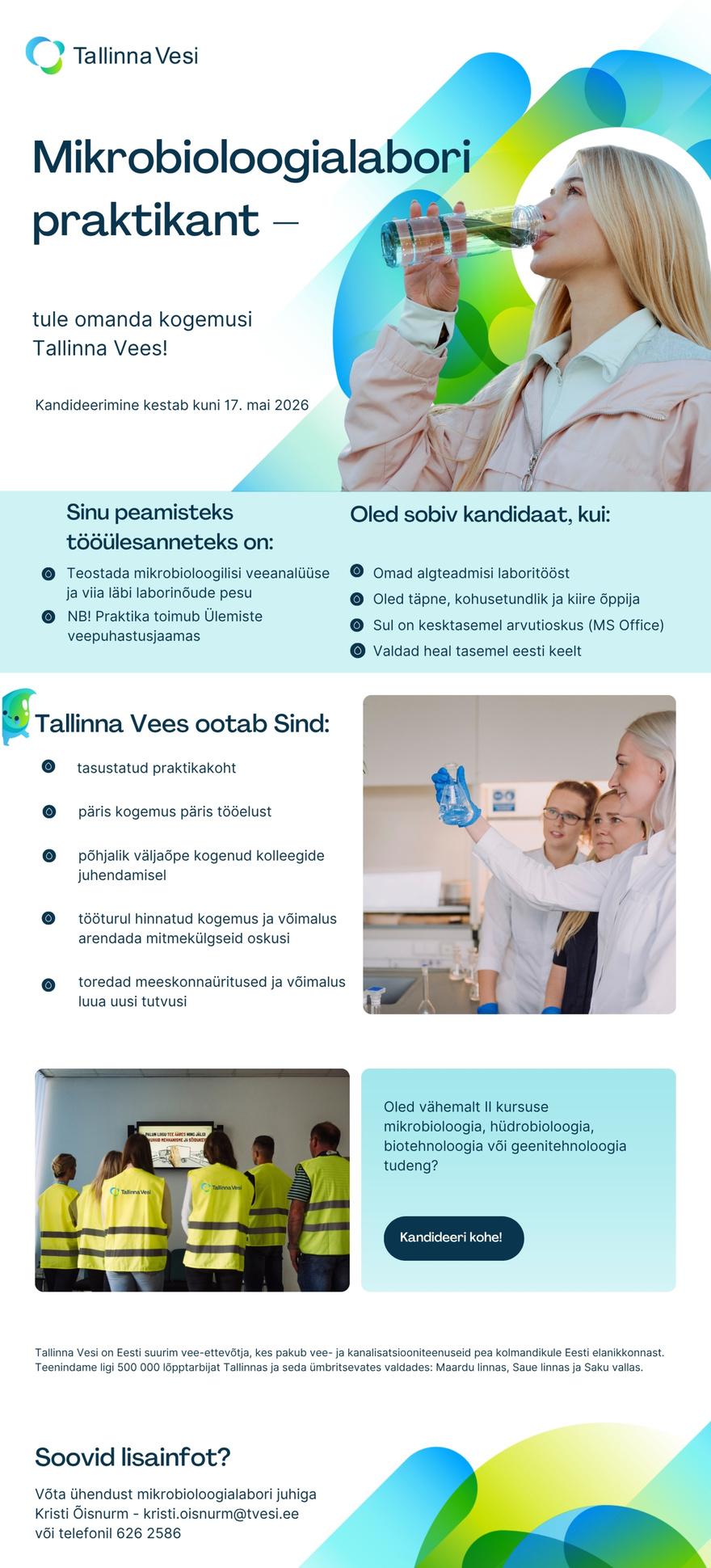 AS Tallinna Vesi Mikrobioloogialabori praktikant