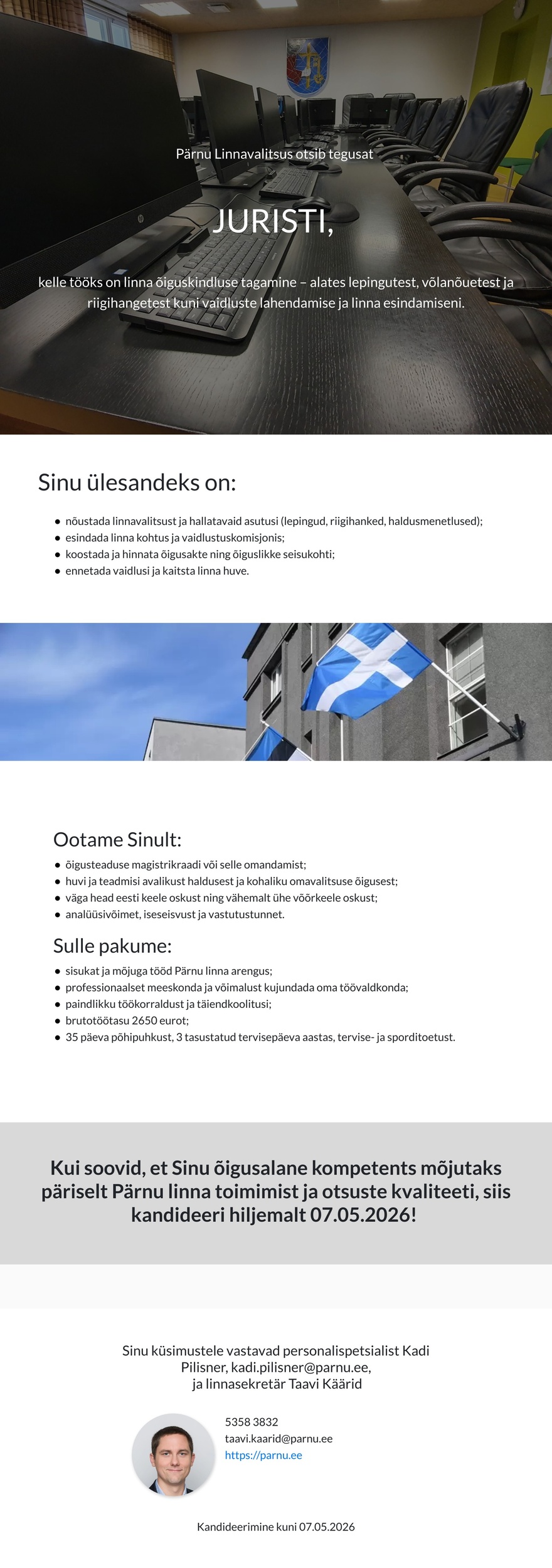 Pärnu Linnavalitsus Jurist