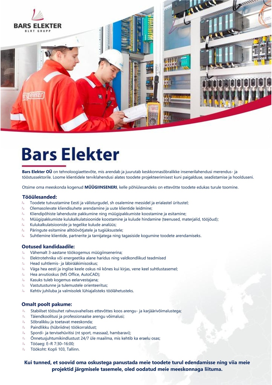 Bars Elekter Müügiinsener