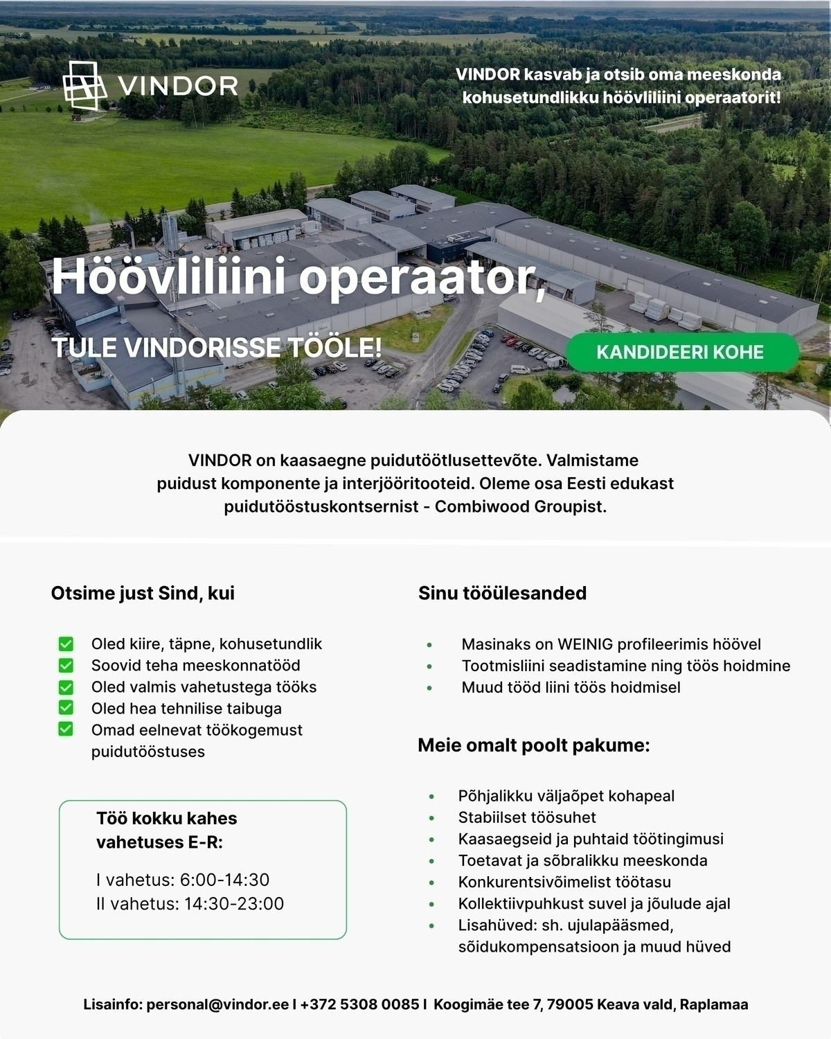 VINDOR OÜ Höövliliini operaator