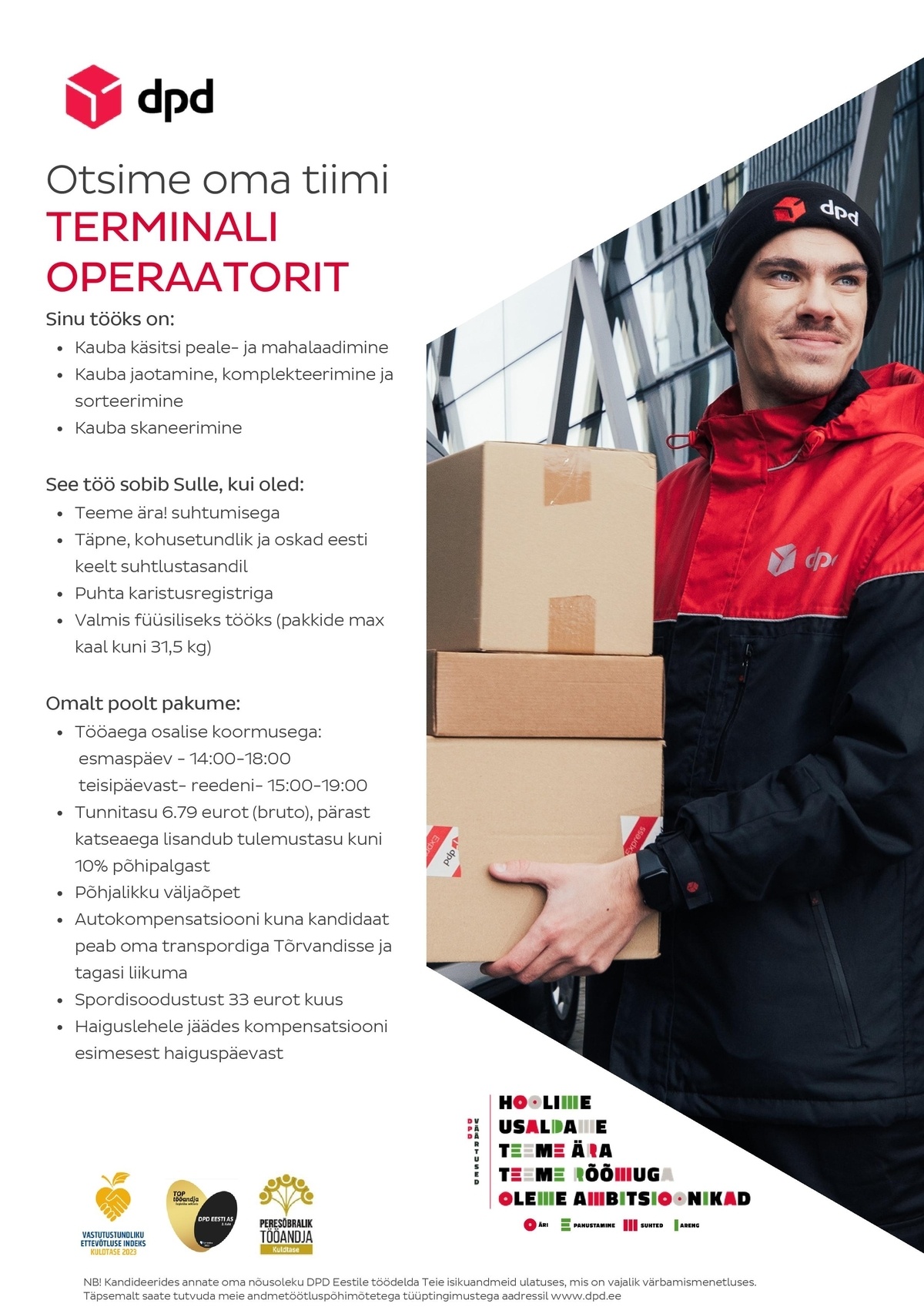 DPD Eesti AS Tartu terminali operaator