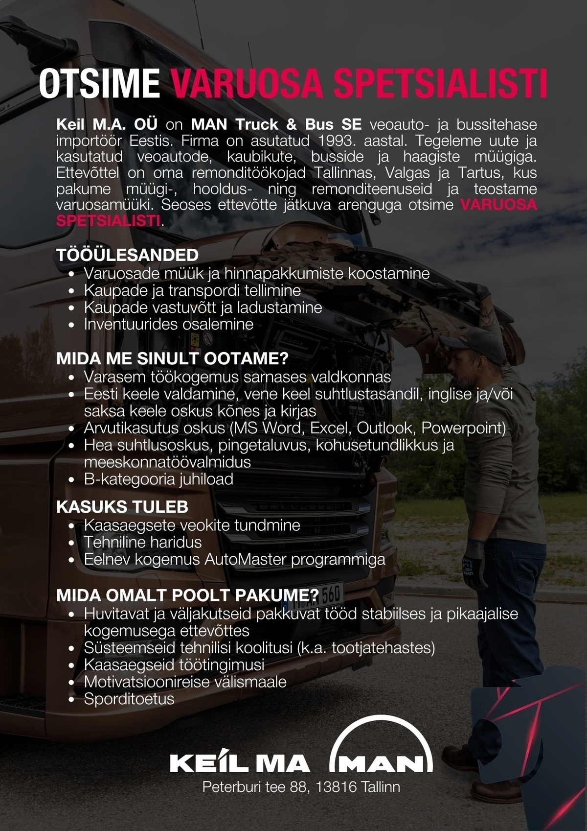 Keil M.A. OÜ Varuosade Spetsialist