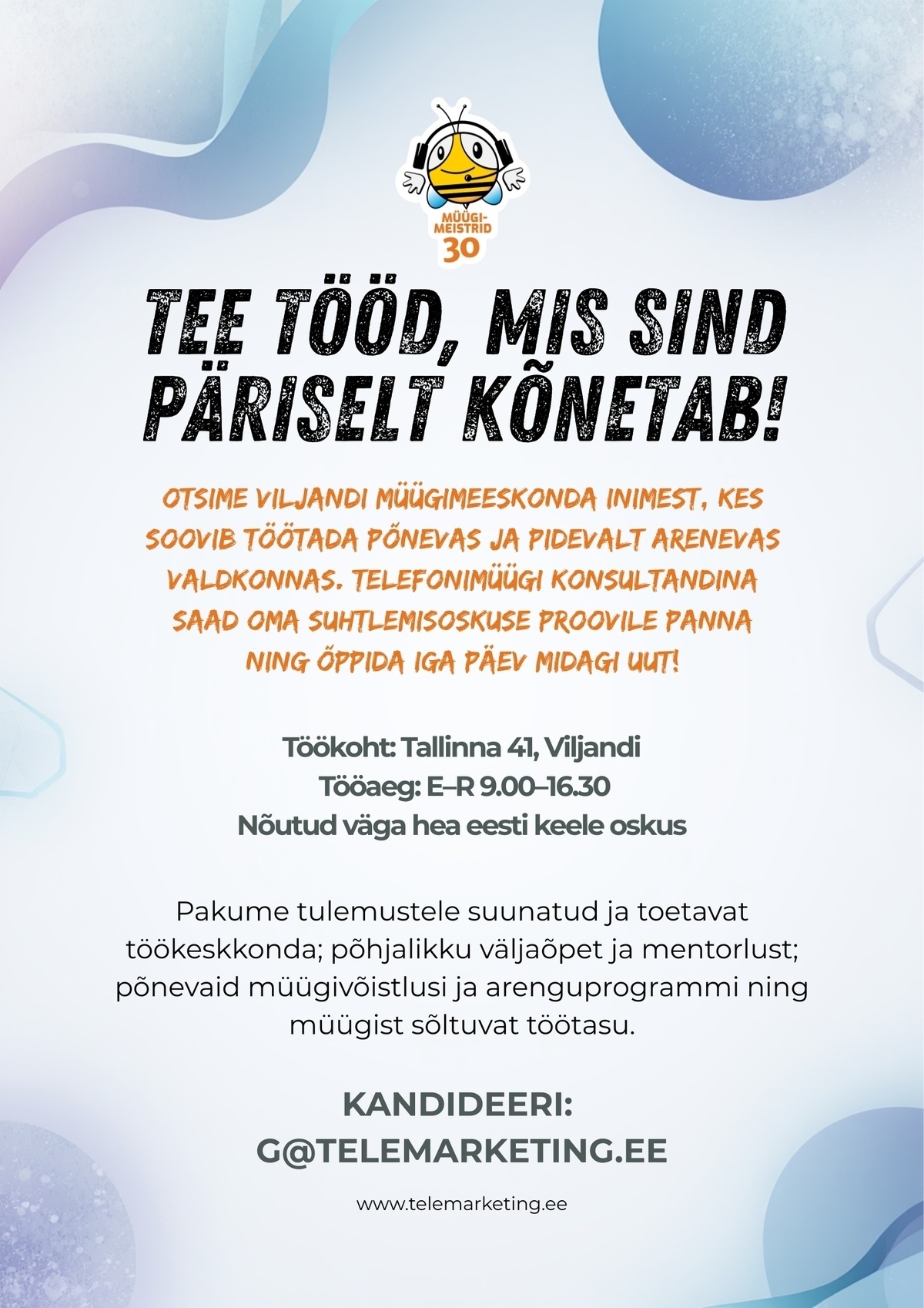 Müügimeistrite AS Müügikonsultant Viljandis