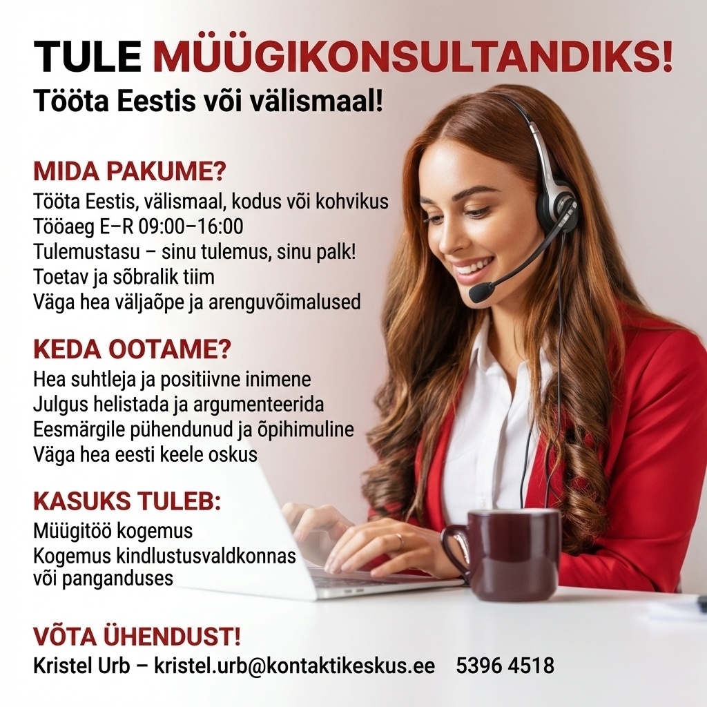 KONTAKTIKESKUS OÜ Müügiagent