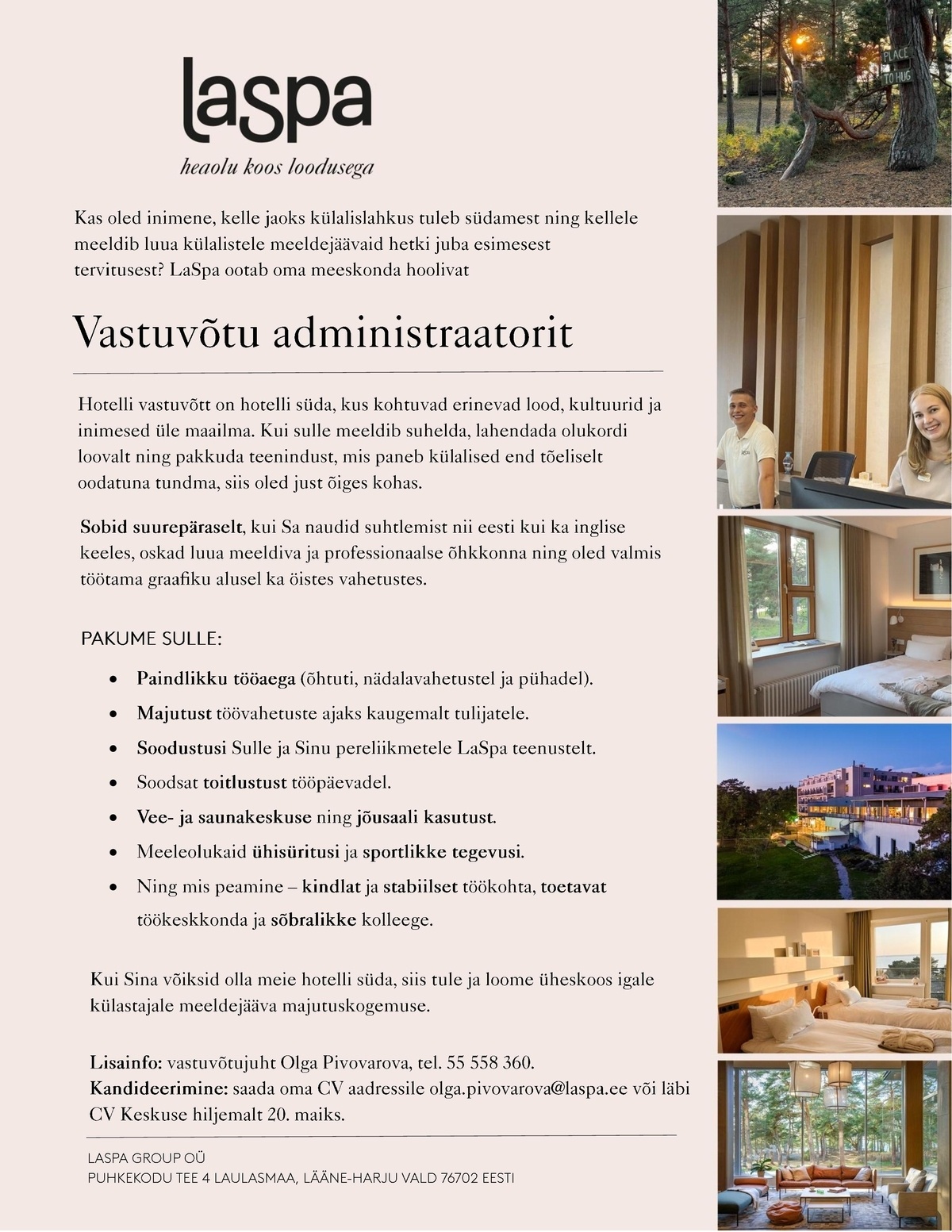 LaSpa Group OÜ Vastuvõtu administraator