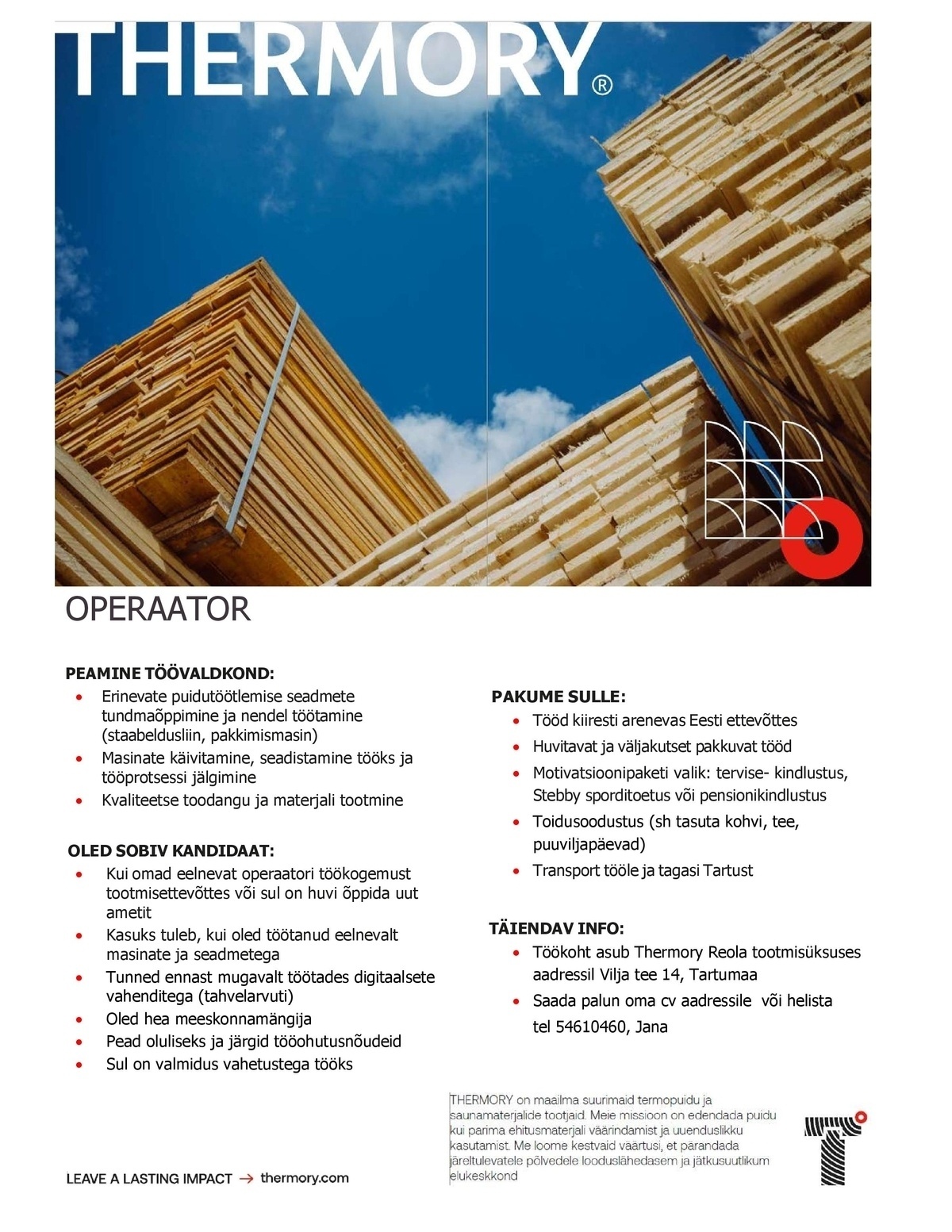 Thermory AS Operaator