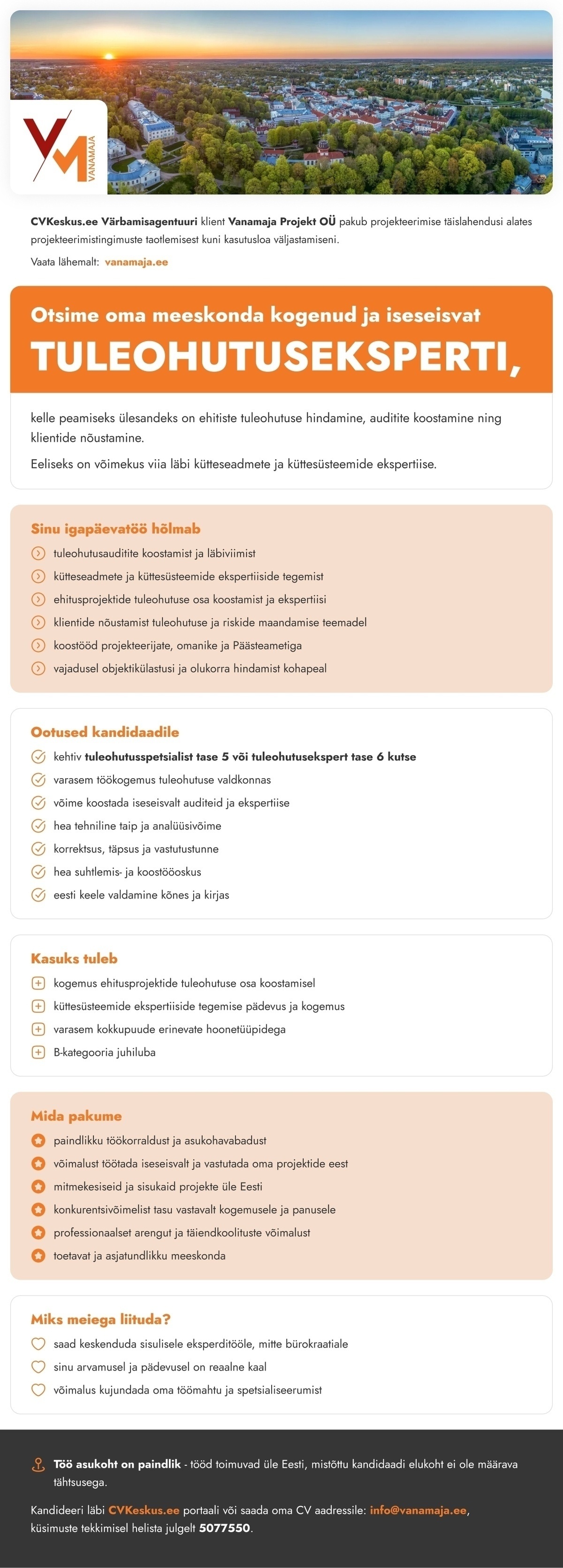 Vanamaja Projekt OÜ TULEOHUTUSEKSPERT