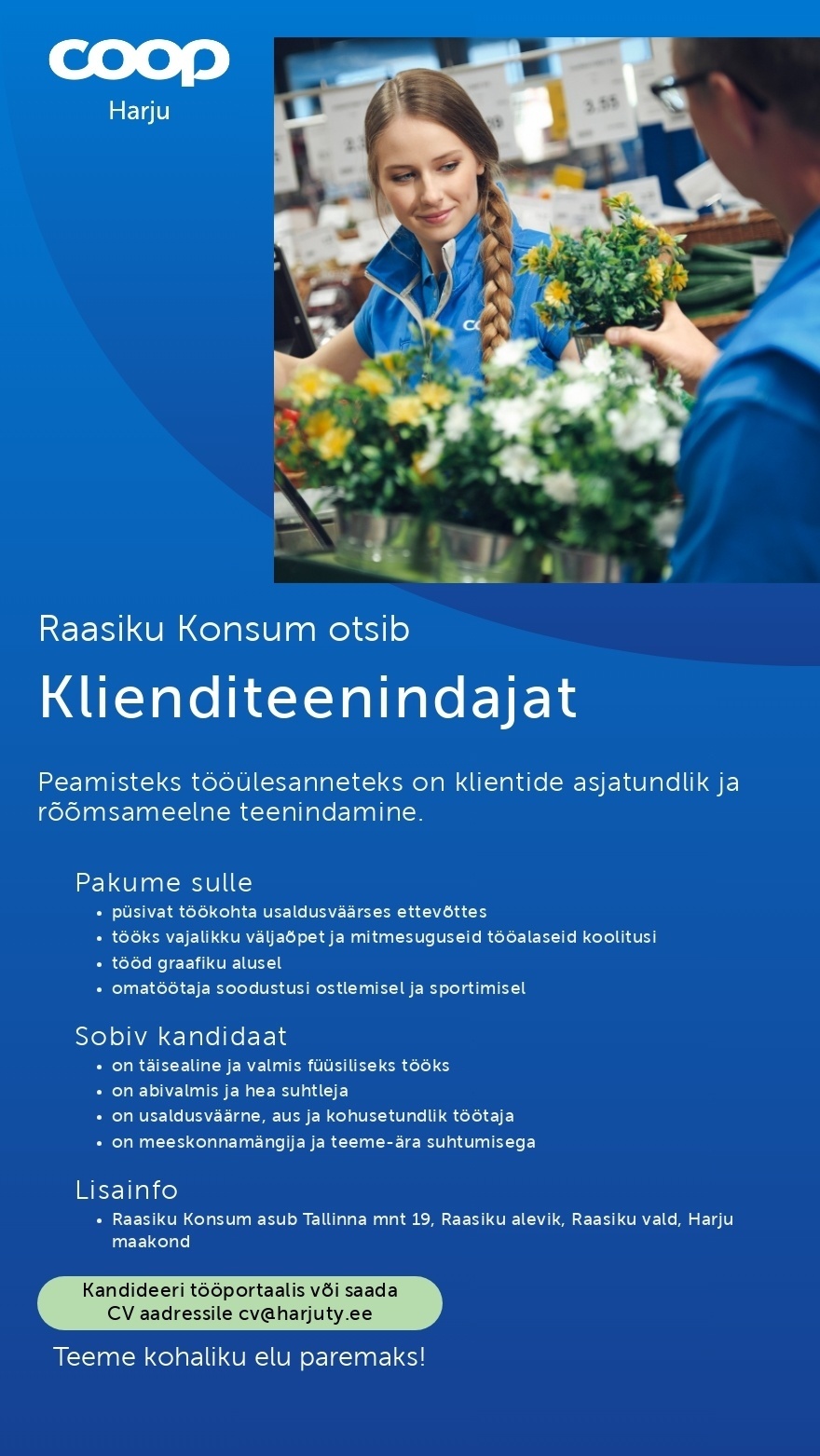 Harju Tarbijate Ühistu Klienditeenindaja Raasiku Konsumisse (Coop Harju)