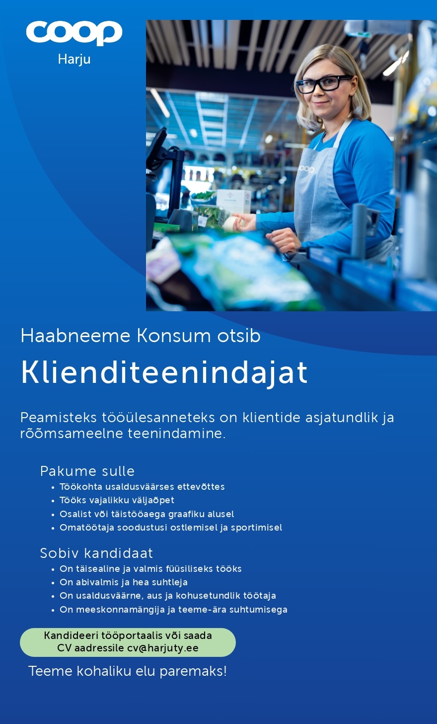 Harju Tarbijate Ühistu Klienditeenindaja Haabneeme Konsumisse (Coop Harju)