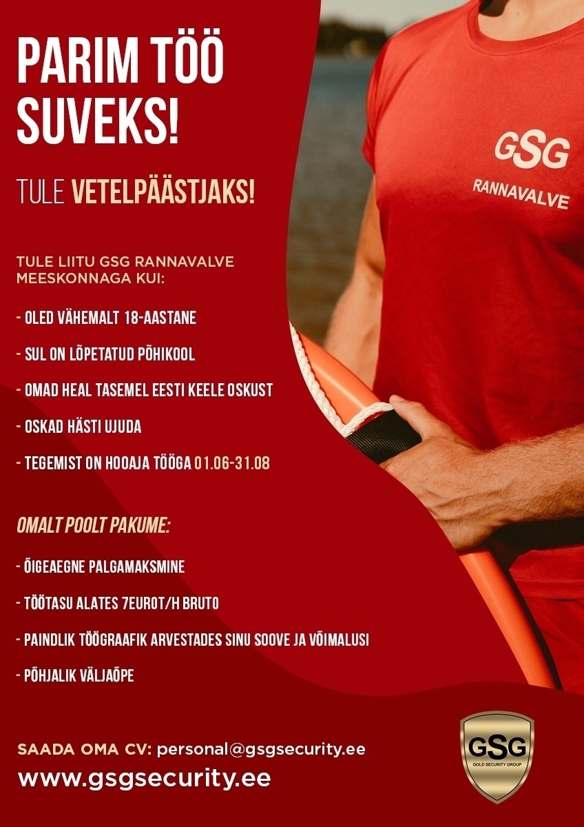 GOLD SECURITY GROUP OÜ Vetelpäästja