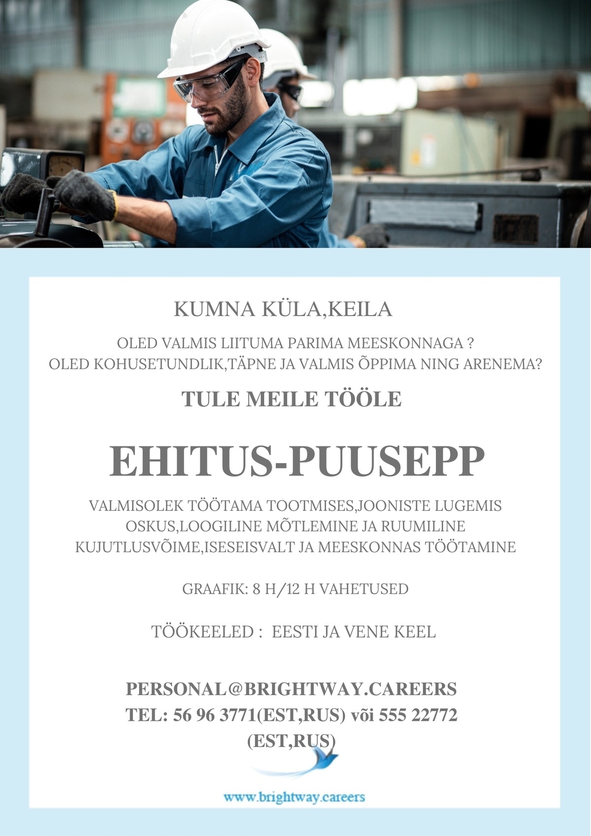 BRIGHTWAY OÜ Ehitus-puusepp