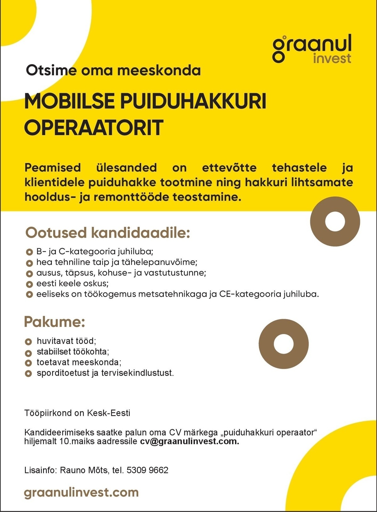 Graanul Hake AS Mobiilse puiduhakkuri operaator