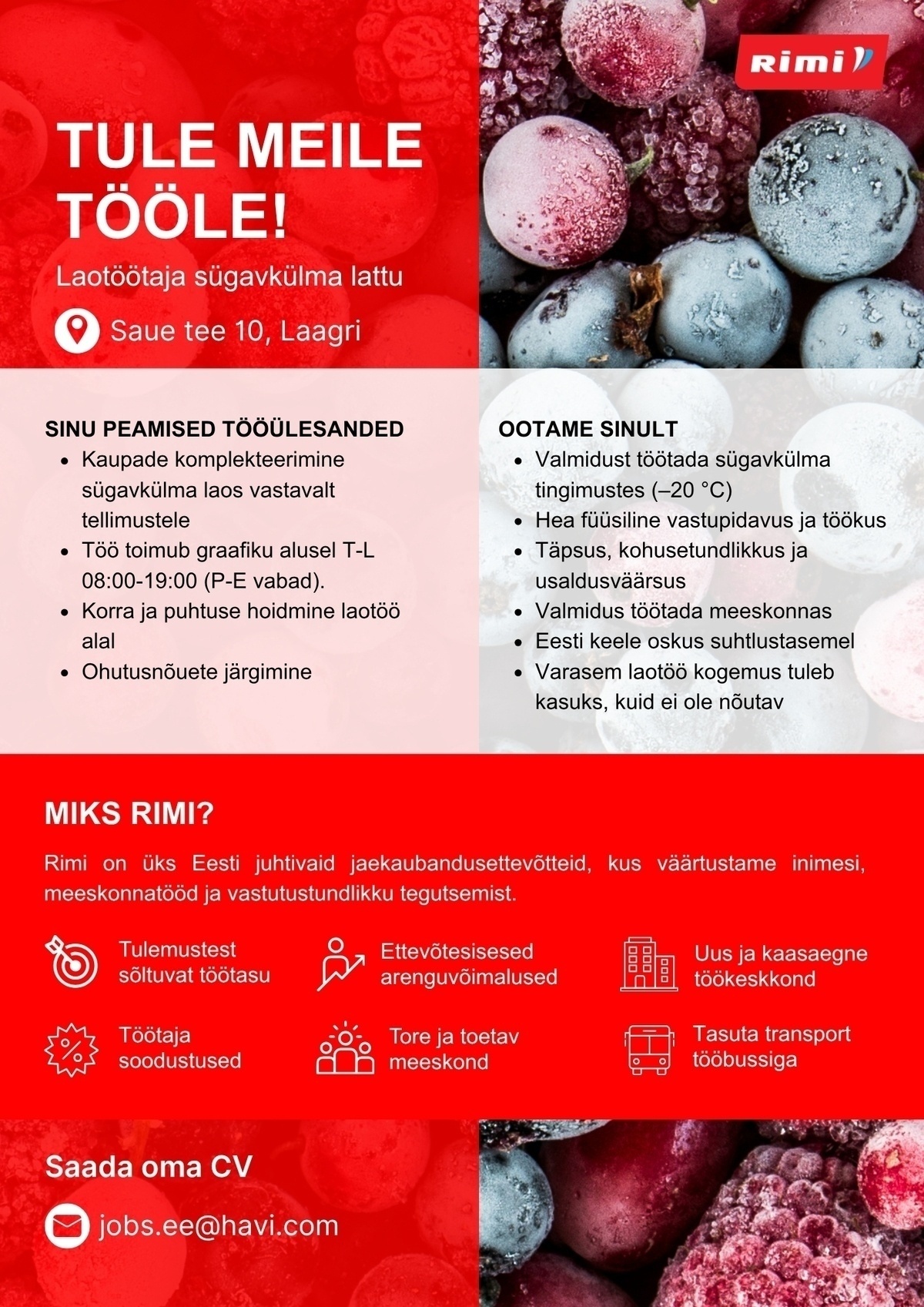 Rimi Logistics OÜ Laotöötaja