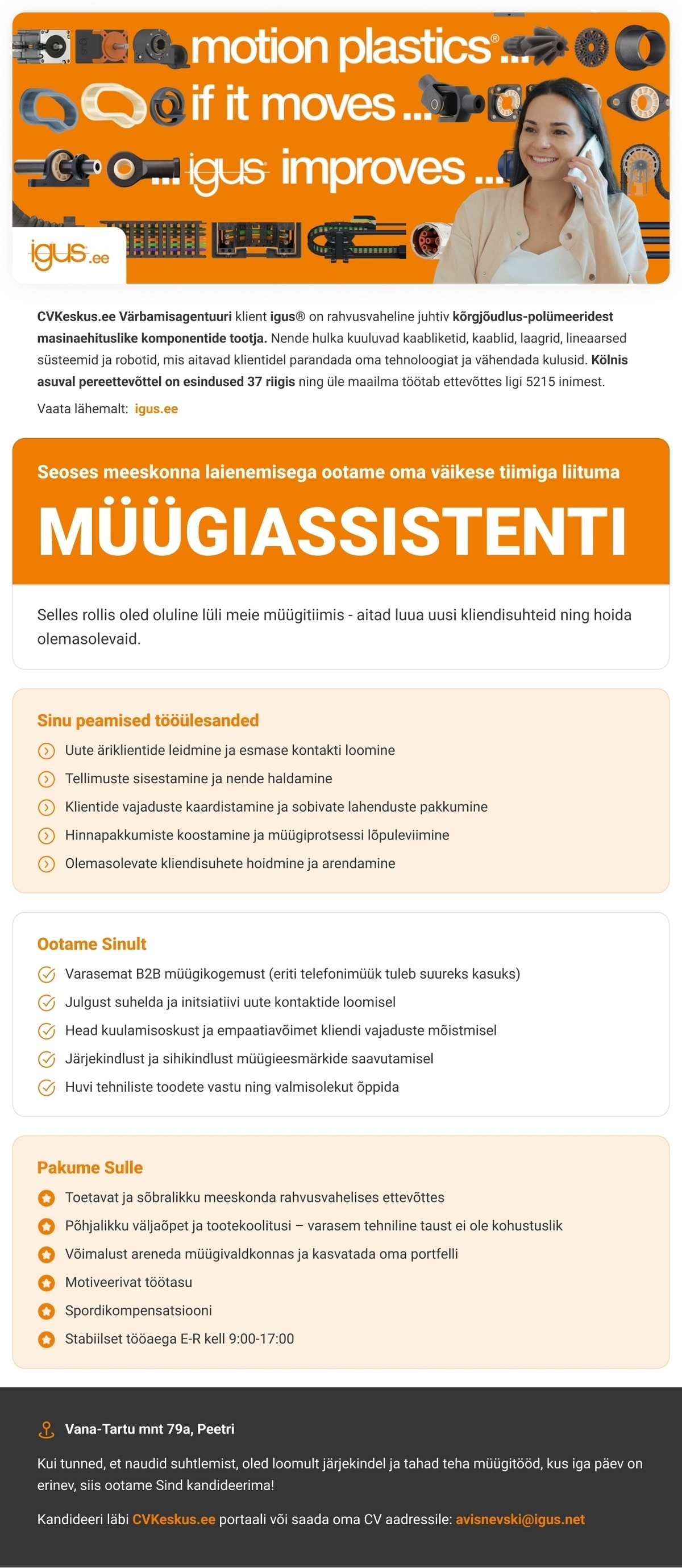 igus OÜ Müügiassistent