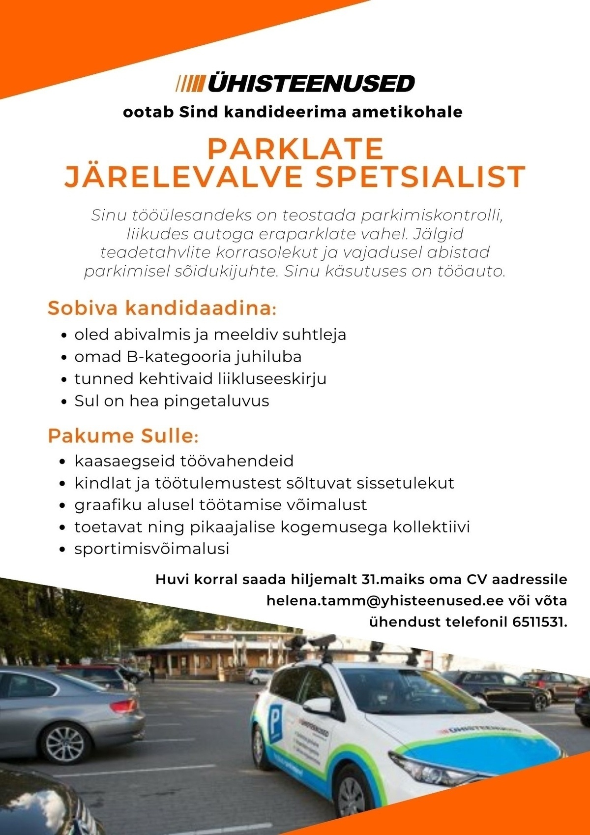 ÜHISTEENUSED AS Parklate järelvalve spetsialist