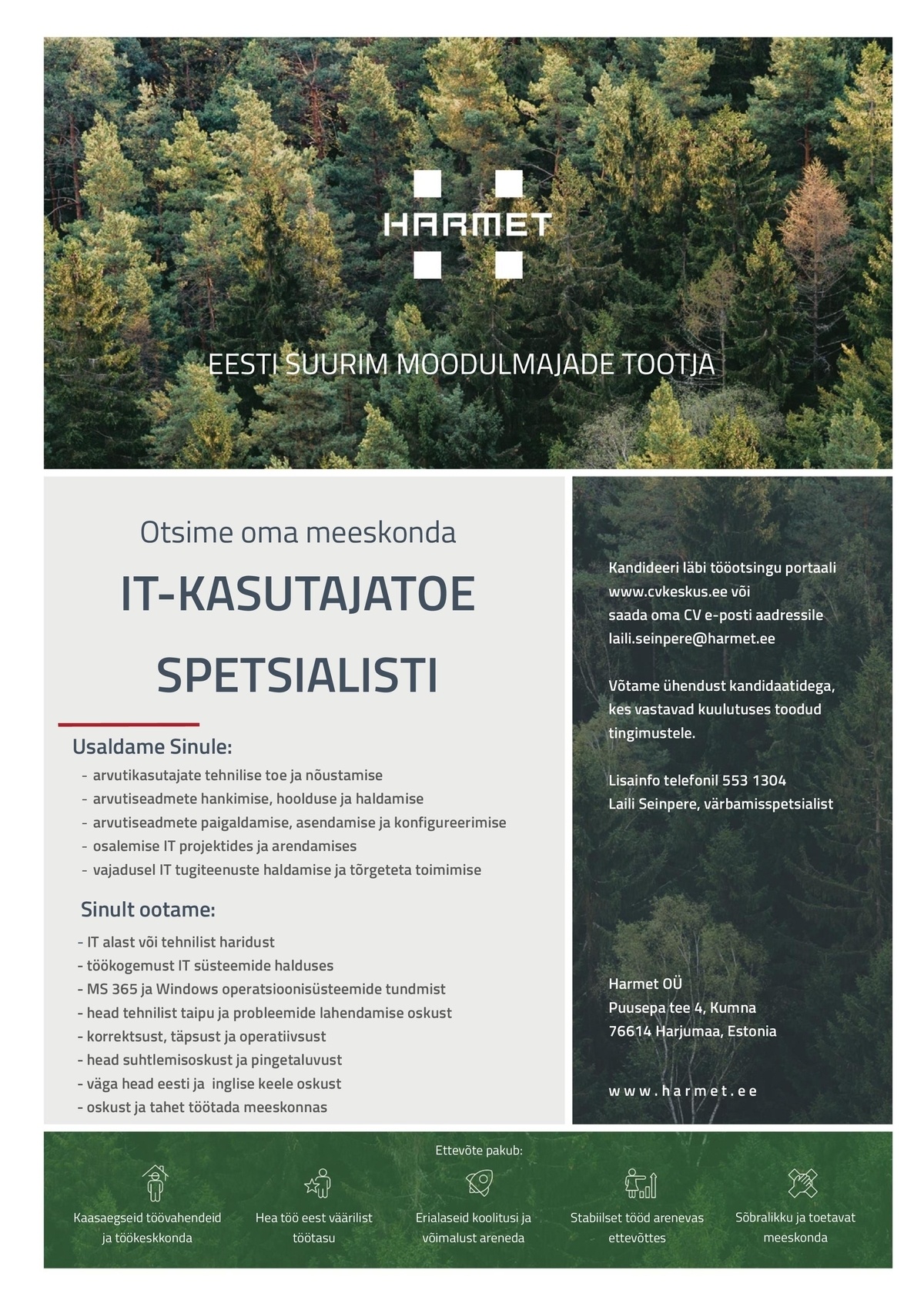 Harmet OÜ IT-kasutajatoe spetsialist