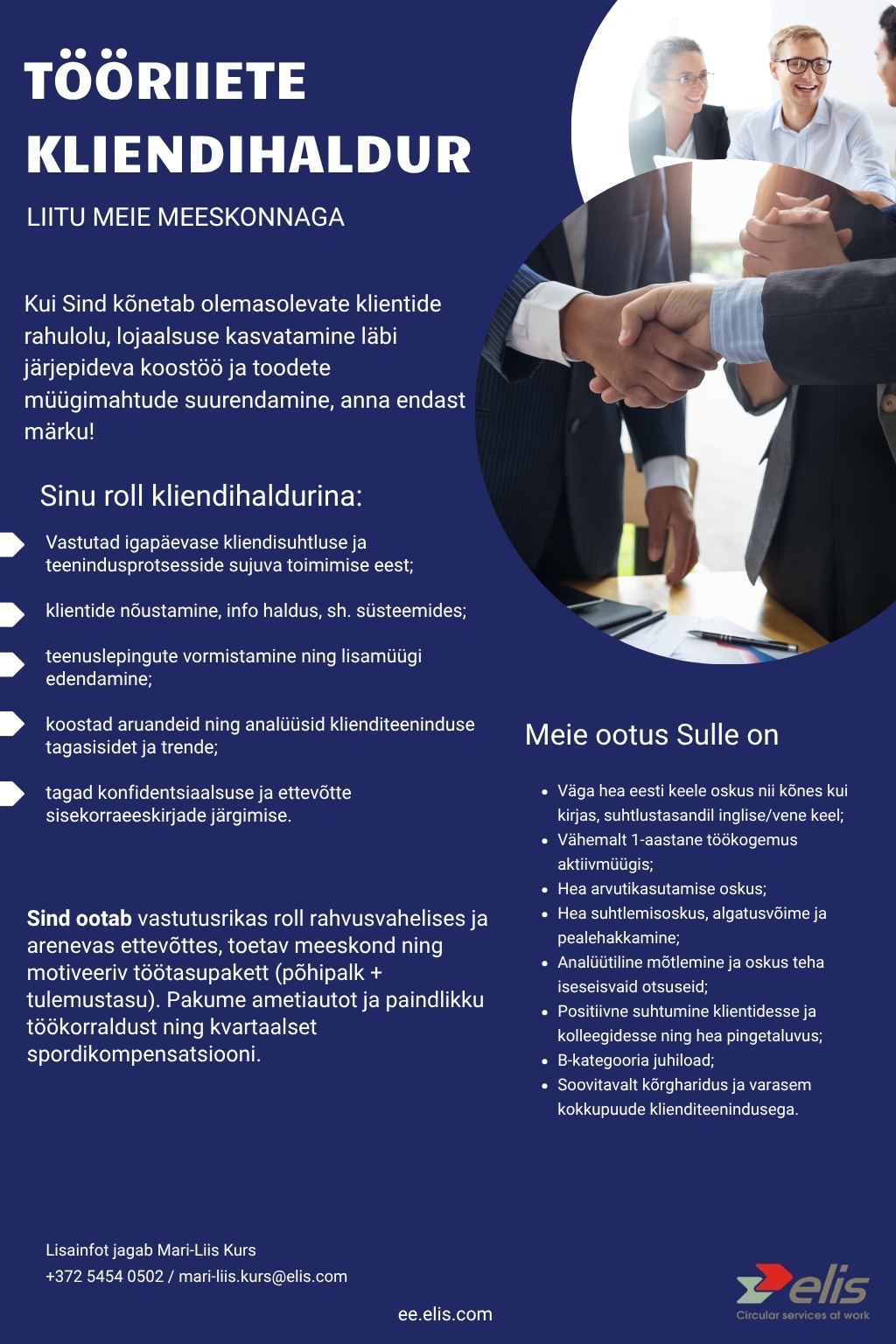 Elis Textile Service AS Tööriiete kliendihaldur