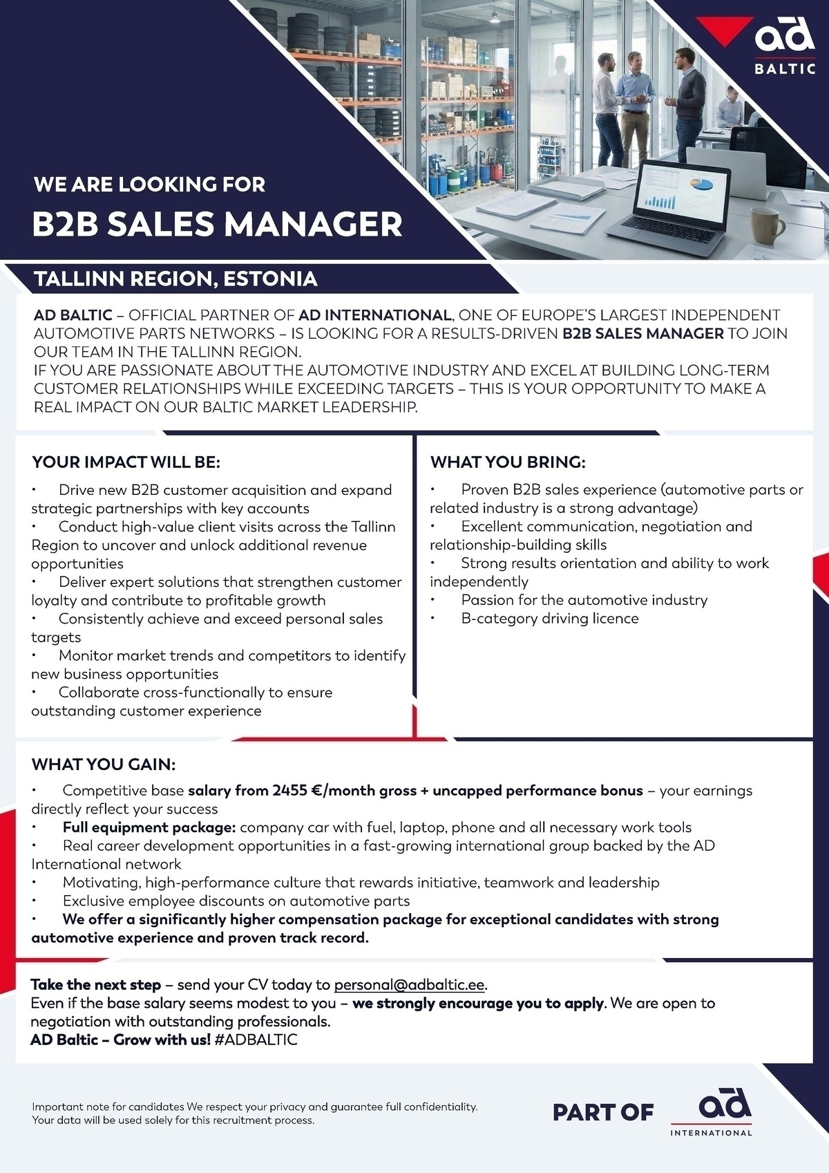 AD BALTIC AS B2B Sales Manager