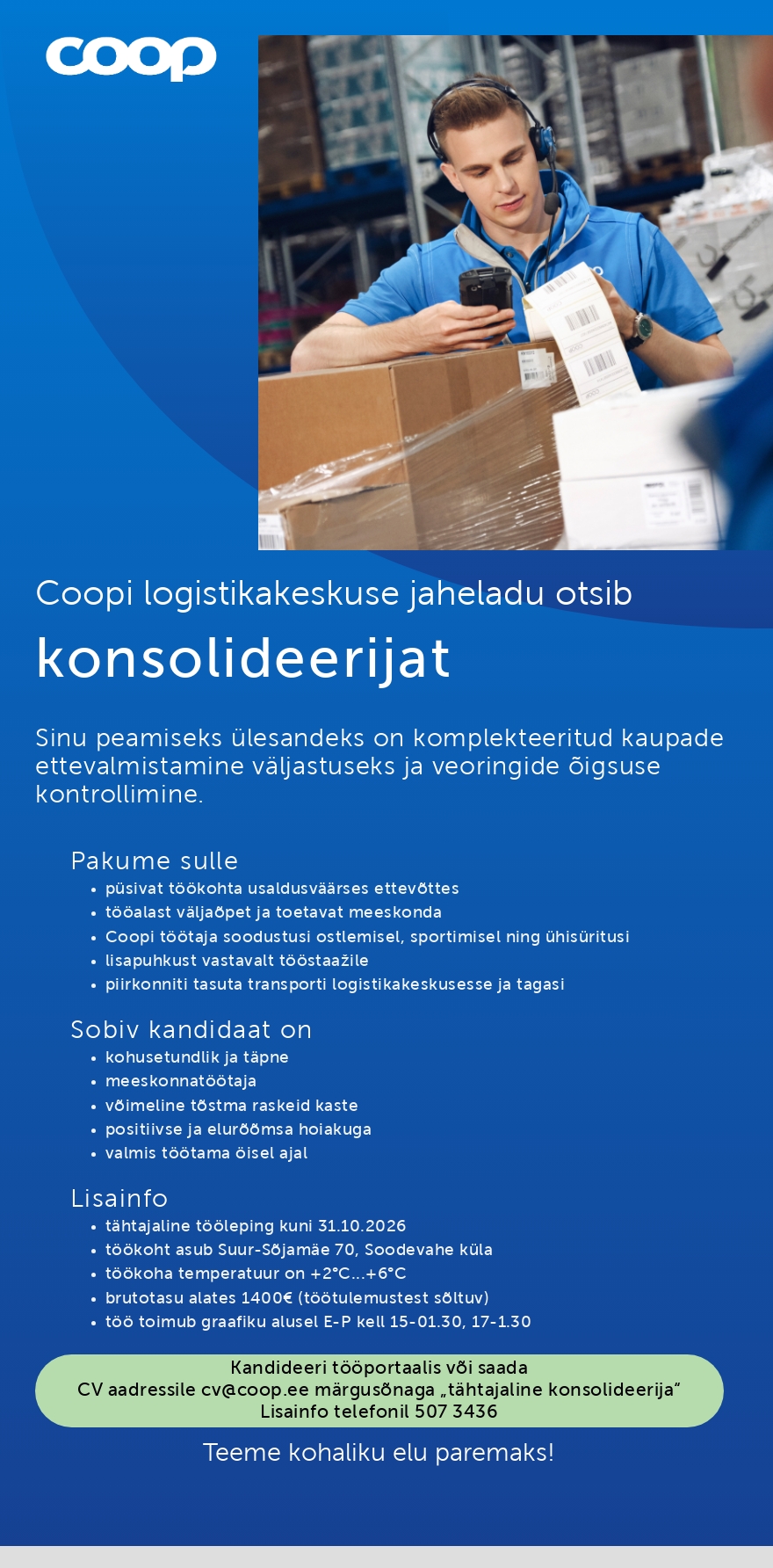 Coop Eesti Keskühistu Tähtajaline konsolideerija (Jaheladu)