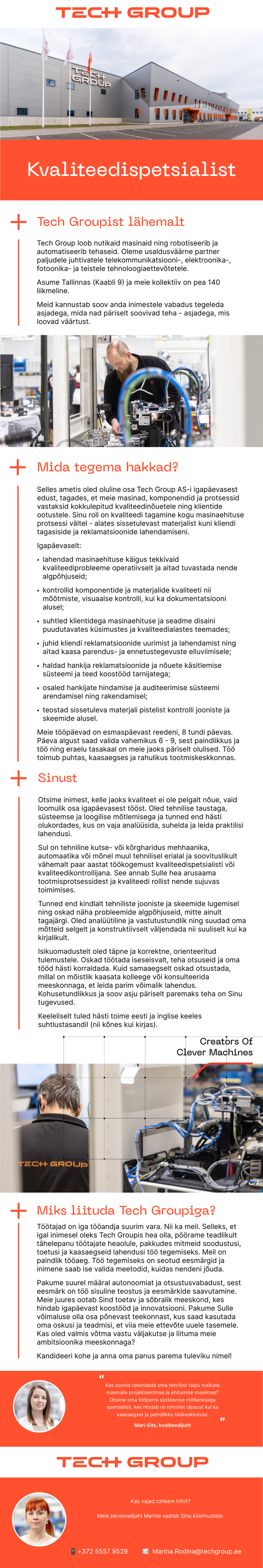 Tech Group Kvaliteedispetsialist