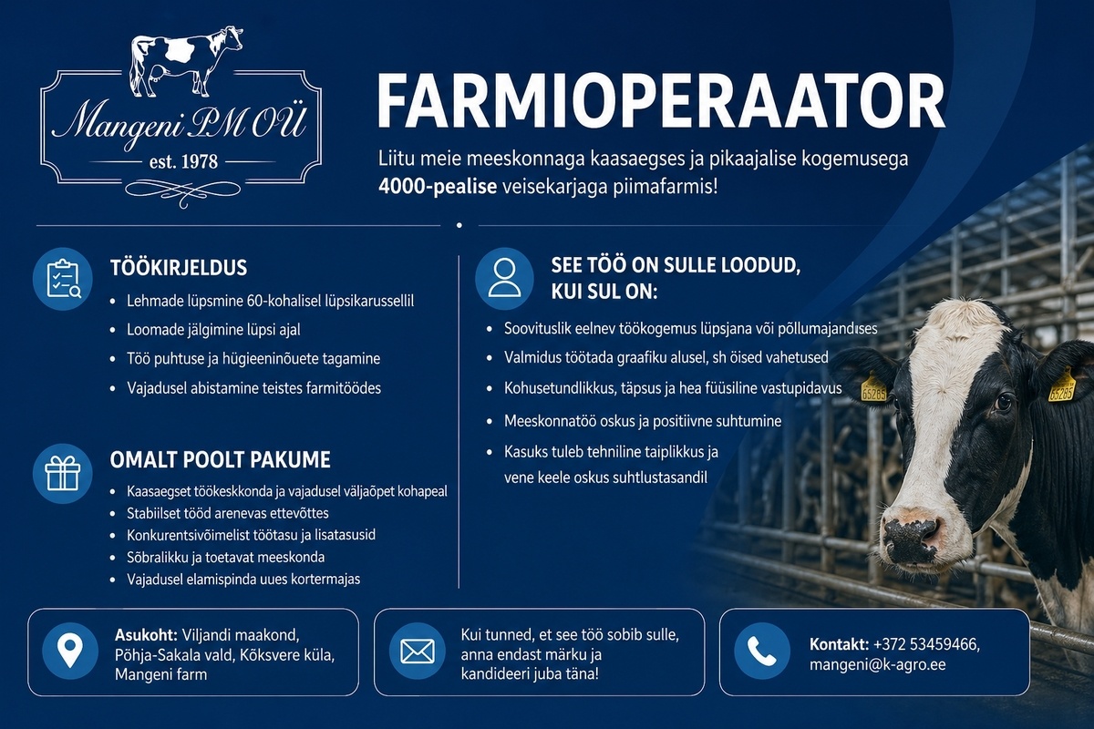 Mangeni PM OÜ Farmioperaator
