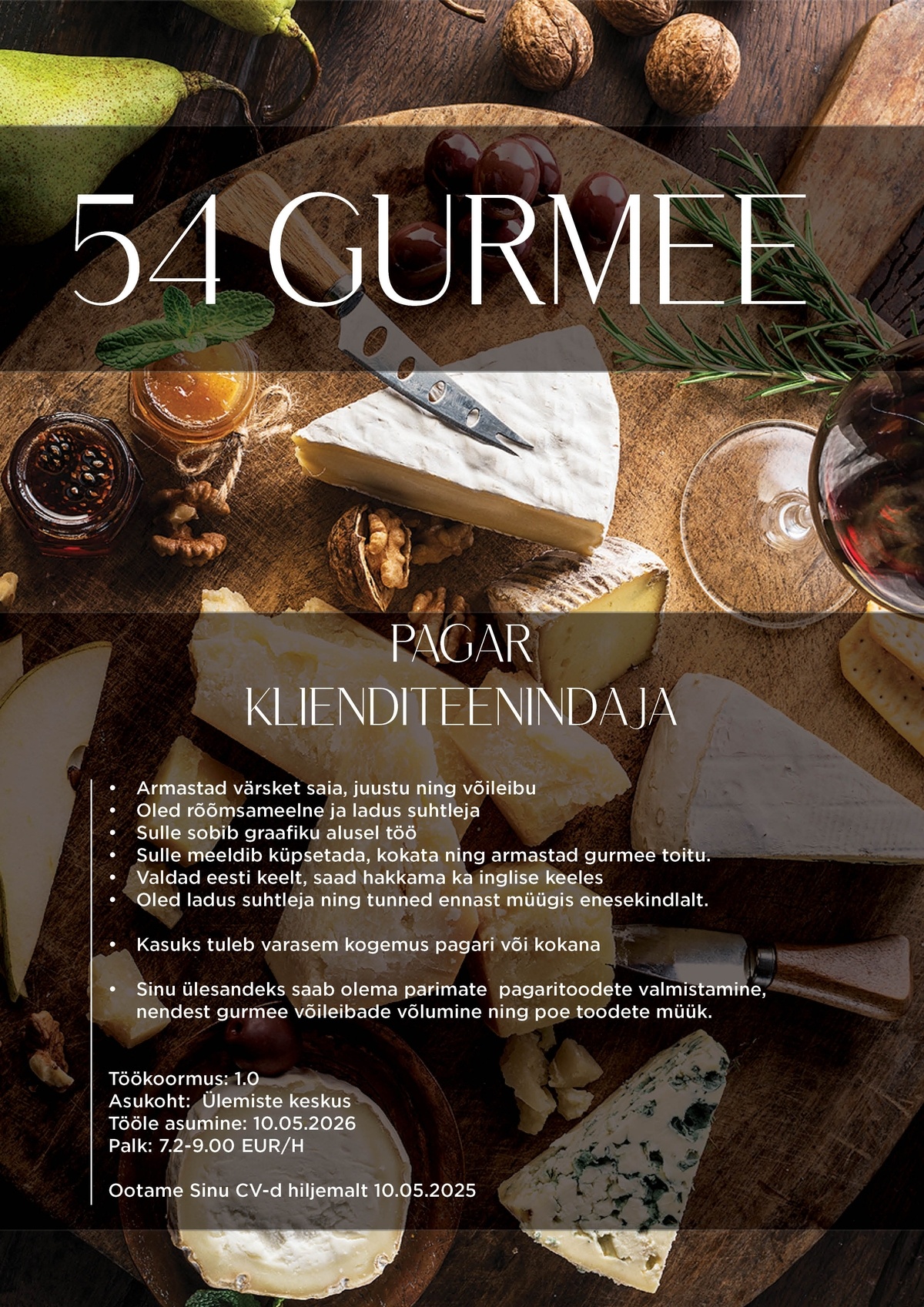 Viies Maitse OÜ Klienditeenindaja / Pagar