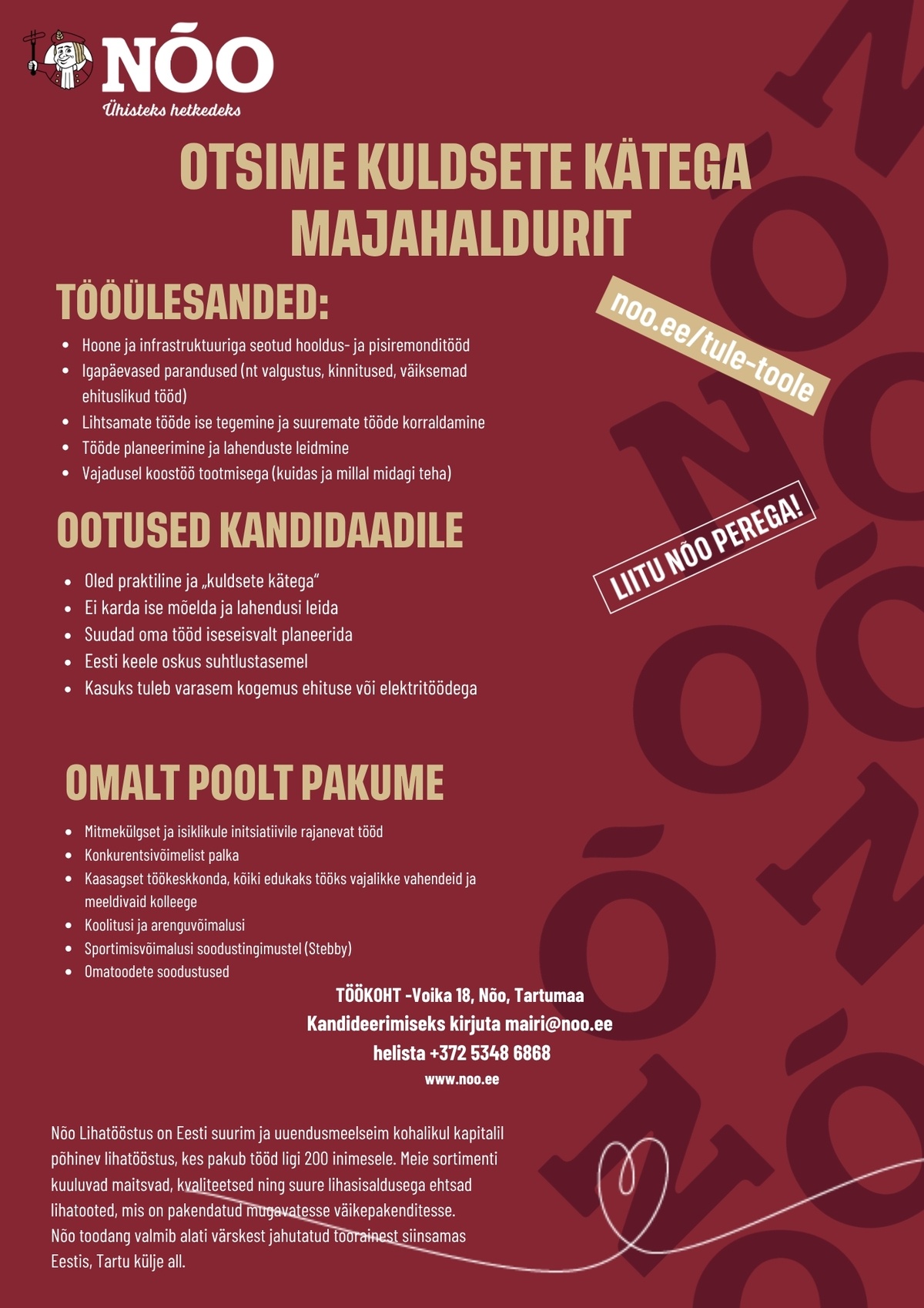 Nõo Lihatööstus OÜ Haldur