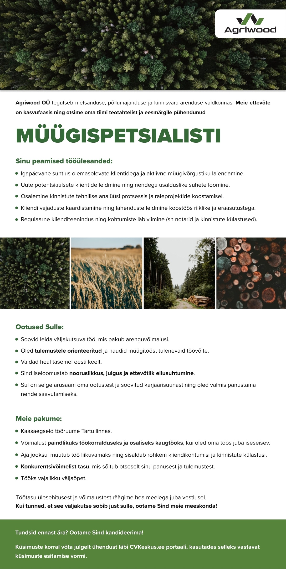 AGRIWOOD OÜ MÜÜGISPETSIALIST