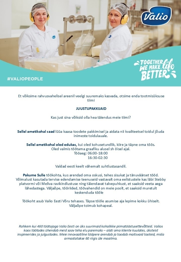 Valio Eesti AS Juustupakkija