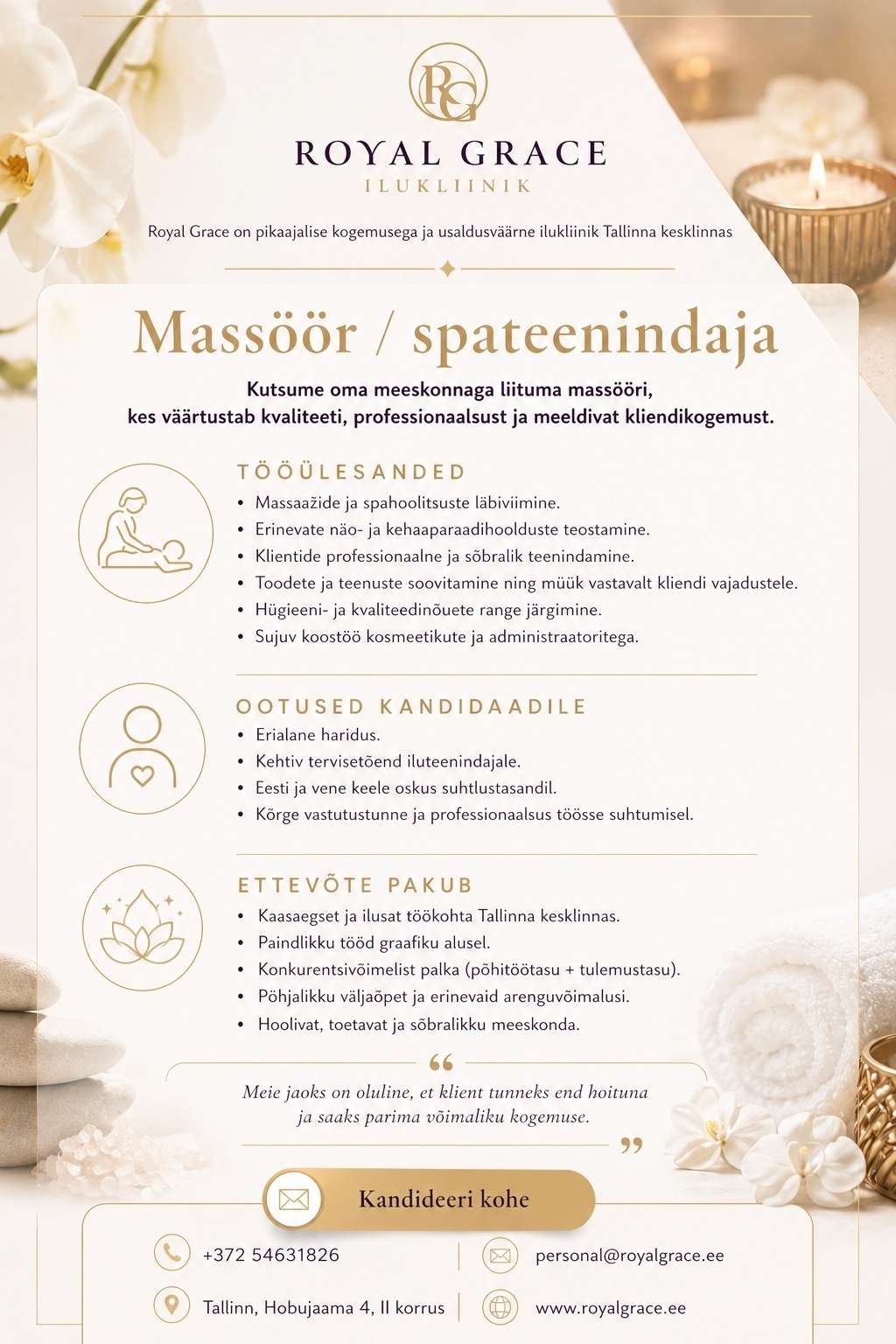 RIGRADO OÜ Massöör / Spateenindaja