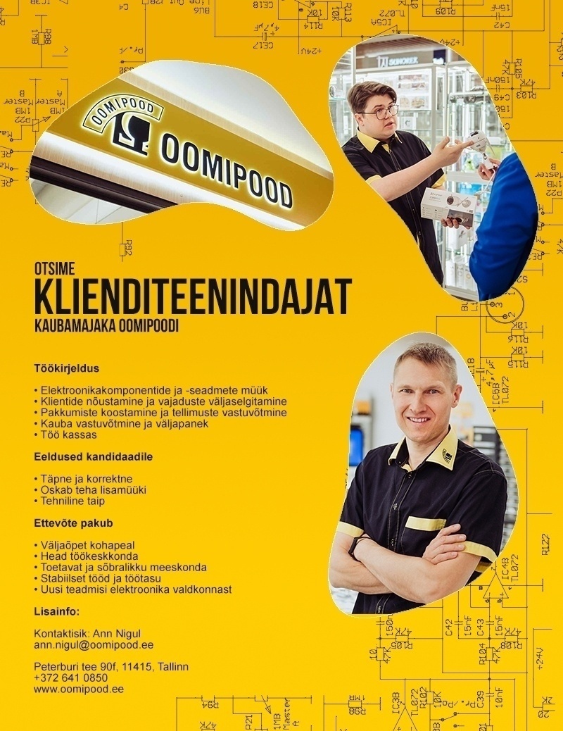 Dormikor OÜ / Oomipood Klienditeenindaja Kaubamajaka Oomipoes