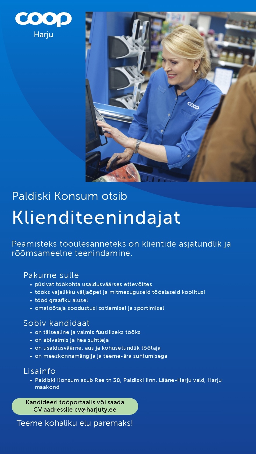 Harju Tarbijate Ühistu Klienditeenindaja Paldiski Konsum (Coop Harju)