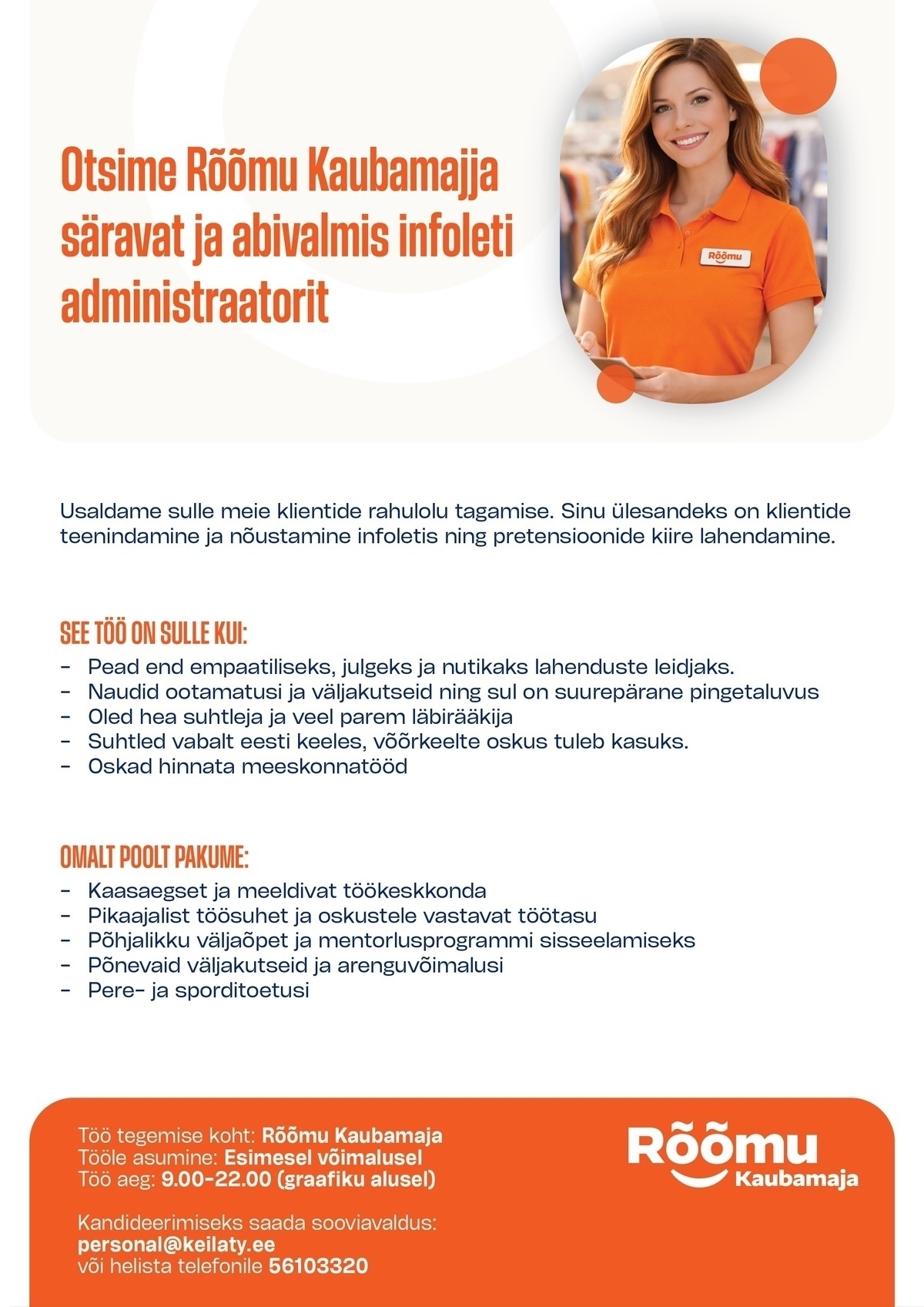 Keila Tarbijate Ühistu Infoleti teenindaja Rõõmu Kaubamajja