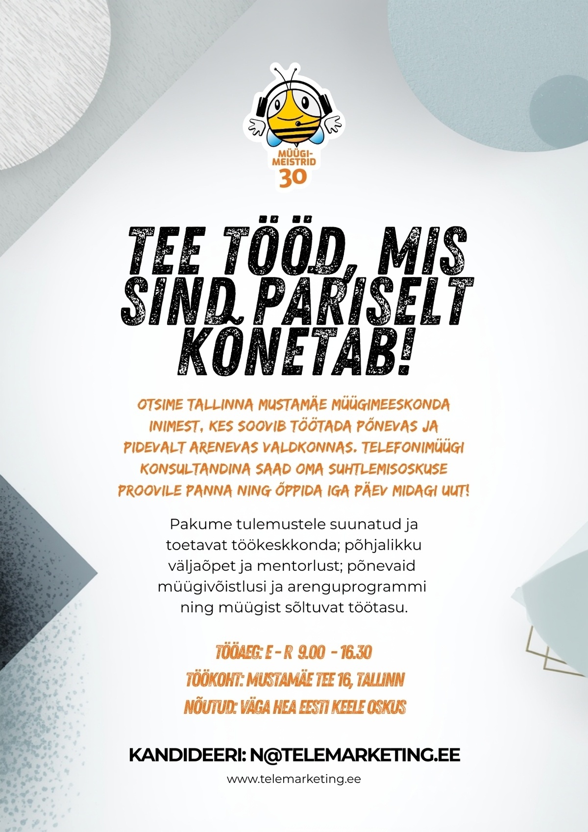 Müügimeistrite AS Müügikonsultant Tallinnas