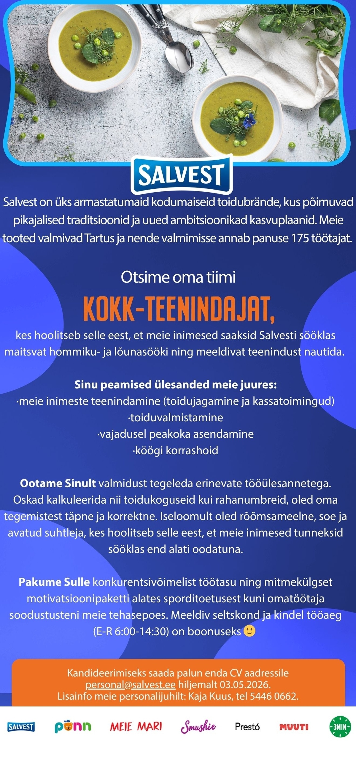 Salvest AS Kokk-teenindaja