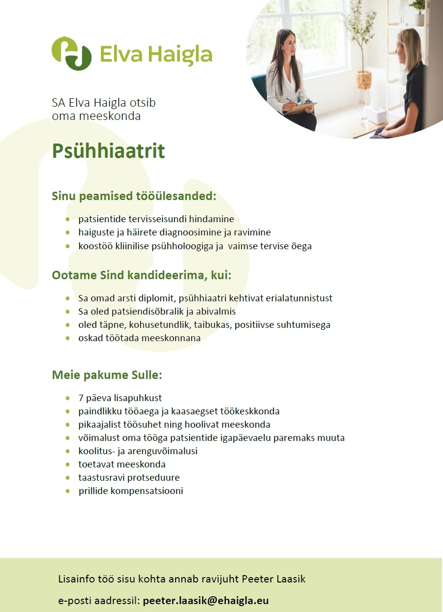 ELVA HAIGLA SA Psühhiaater