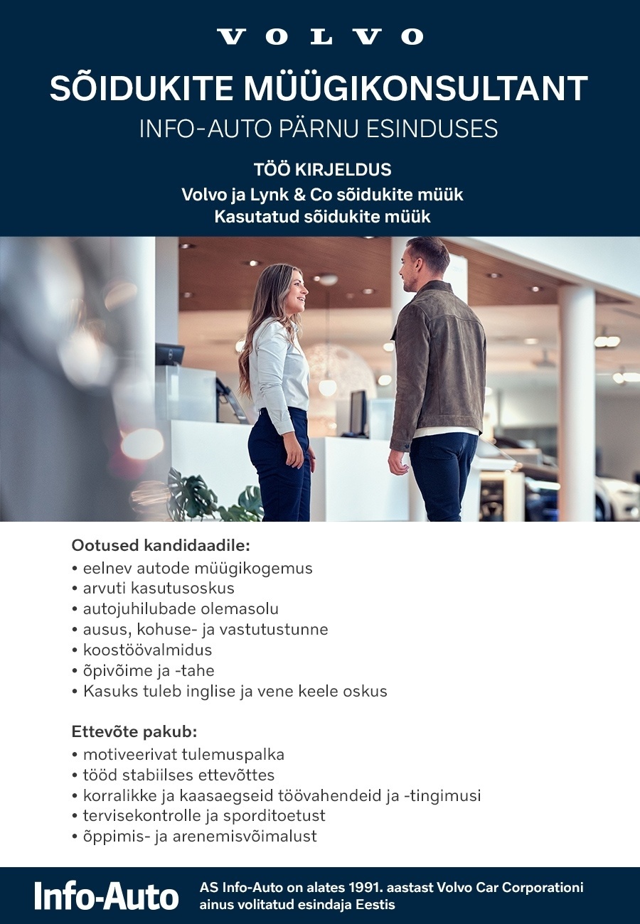 Info-Auto AS Automüügikonsultant
