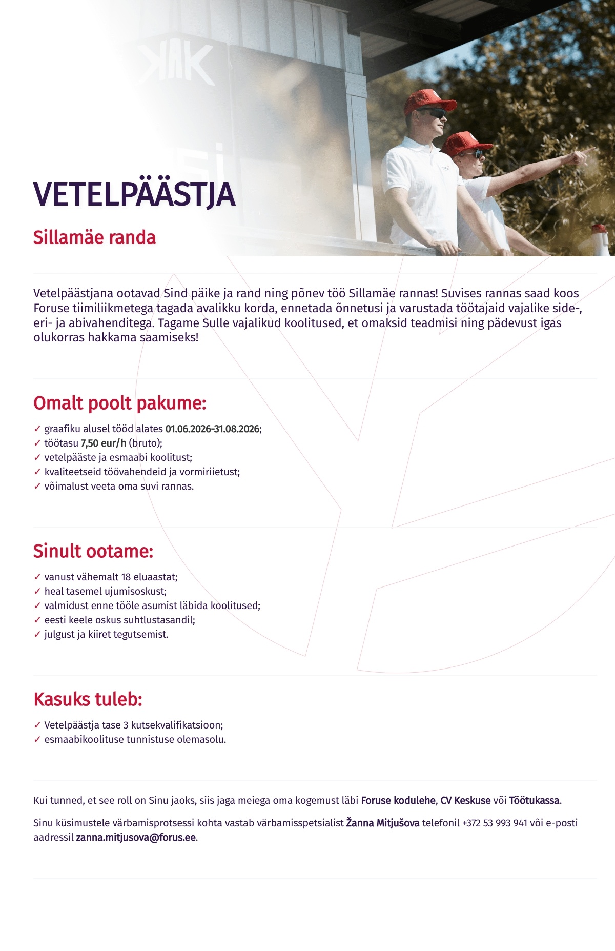 Forus Security AS Vetelpäästja Sillamäe randa