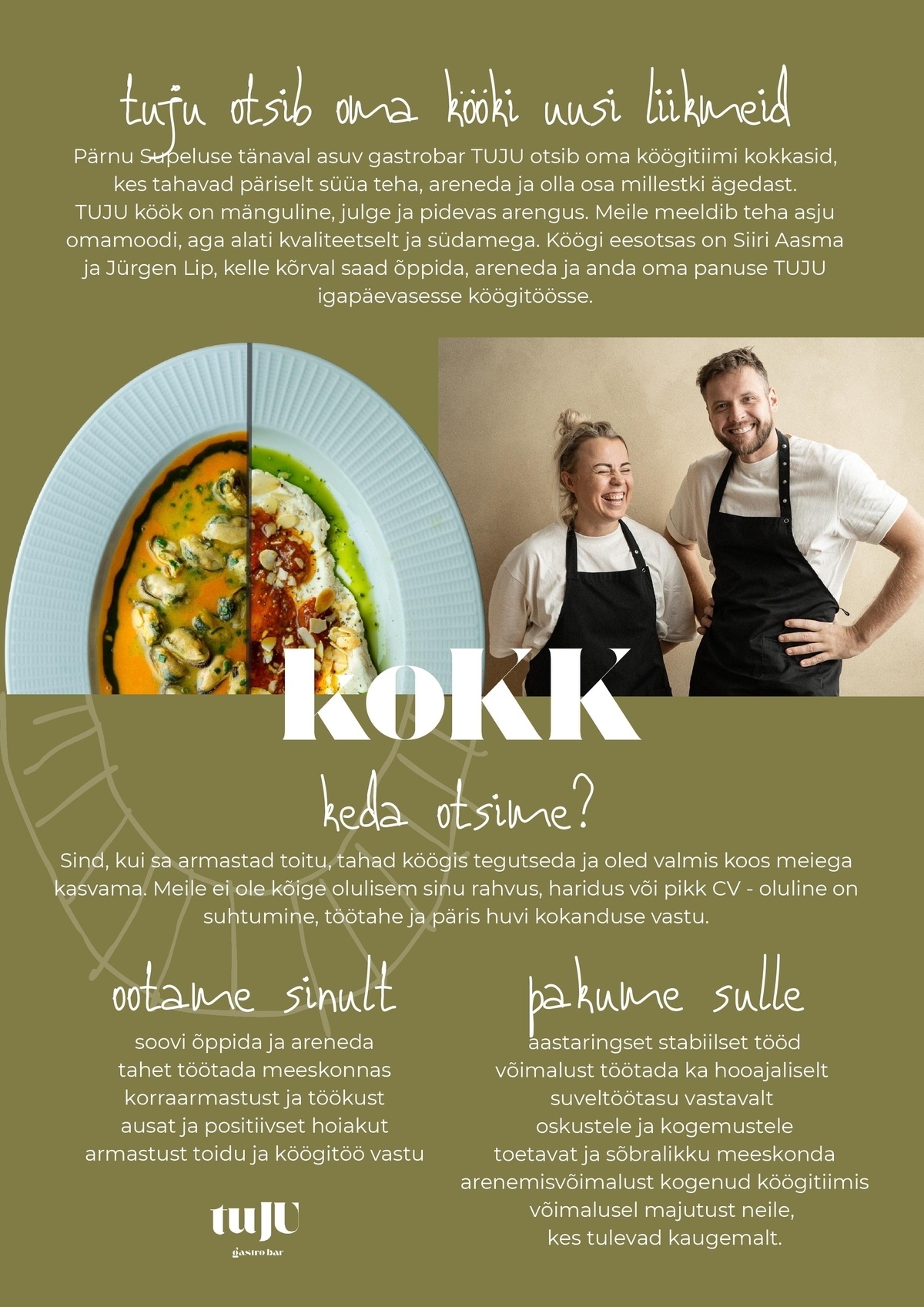 Gastrobar Tuju OÜ KOKK GASTROBAR TUJU