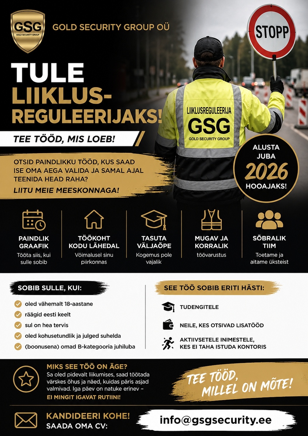 GOLD SECURITY GROUP OÜ Liikluse reguleerija