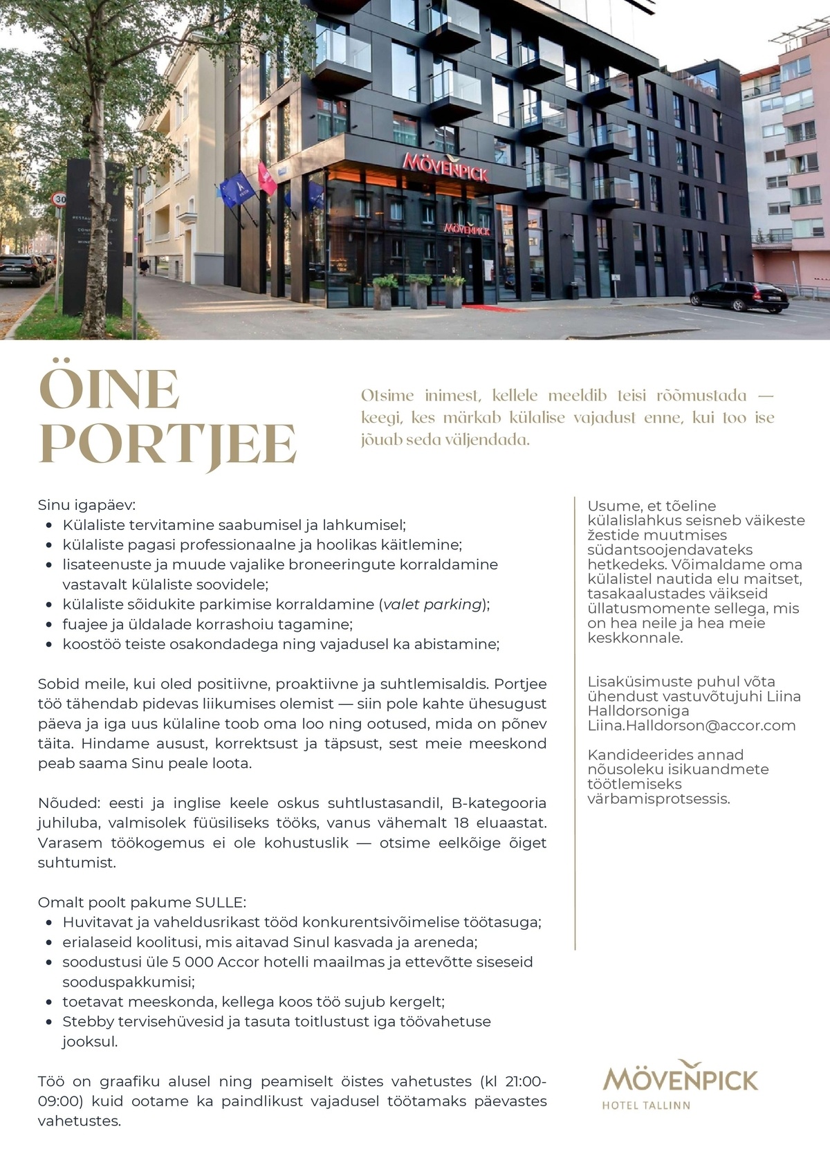 Duco MP OÜ Öine portjee - Night Porter