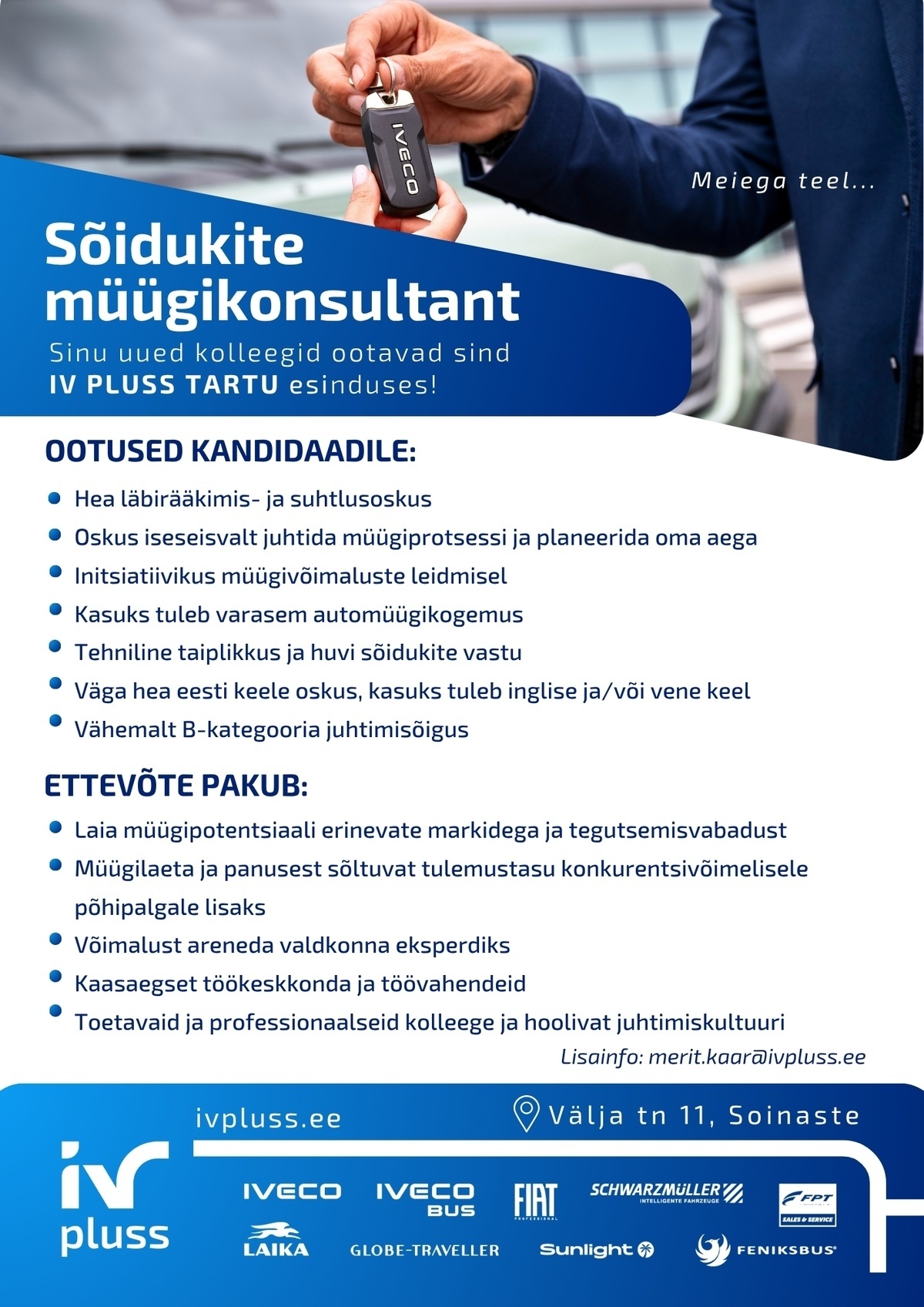 Iv Pluss AS Sõidukite müügikonsultant