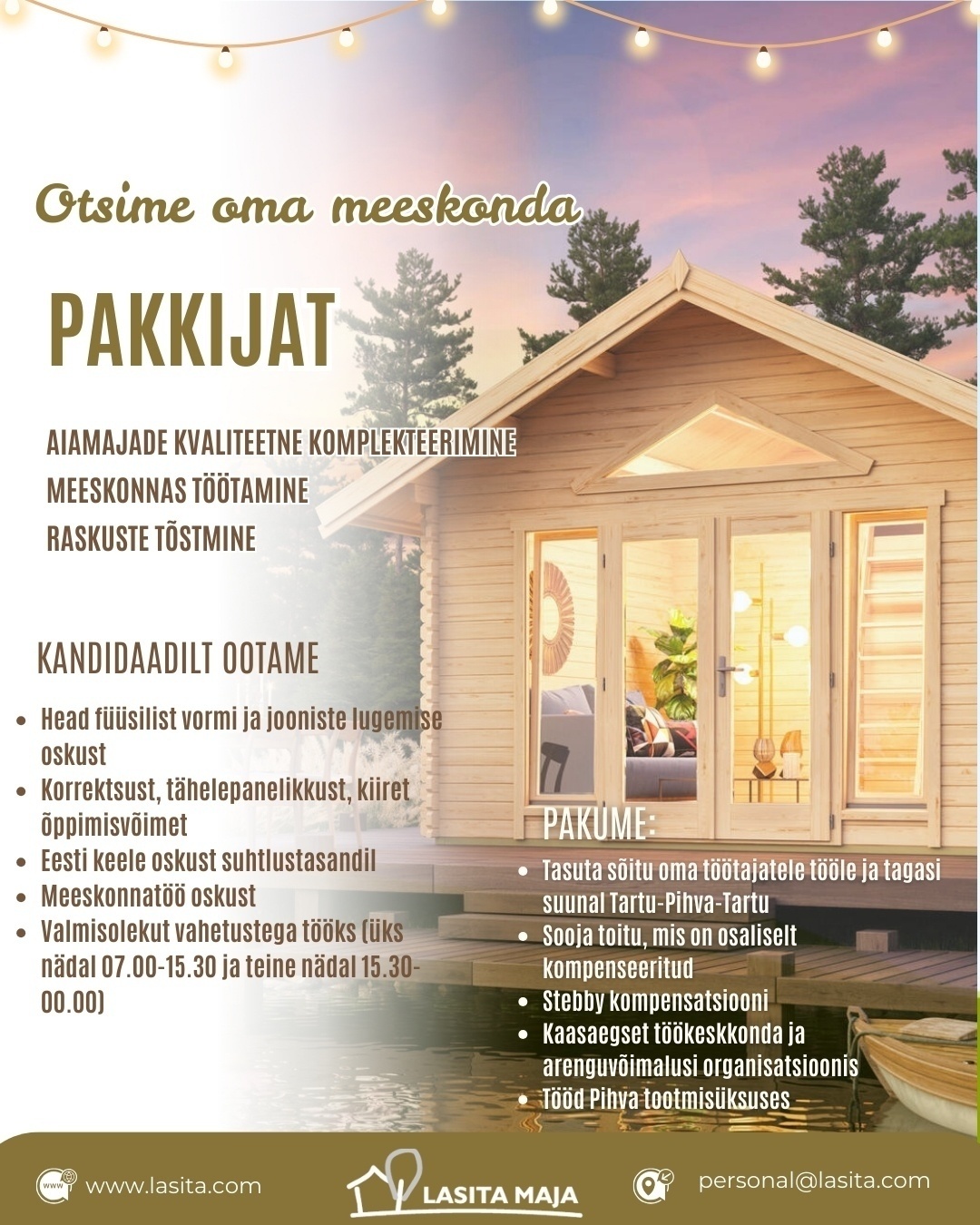 Lasita Maja OÜ Pakkija