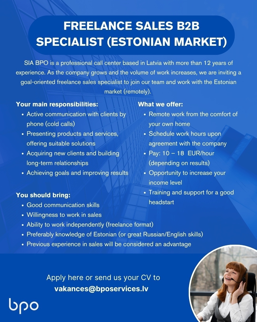 BPO, SIA Sales Specialist