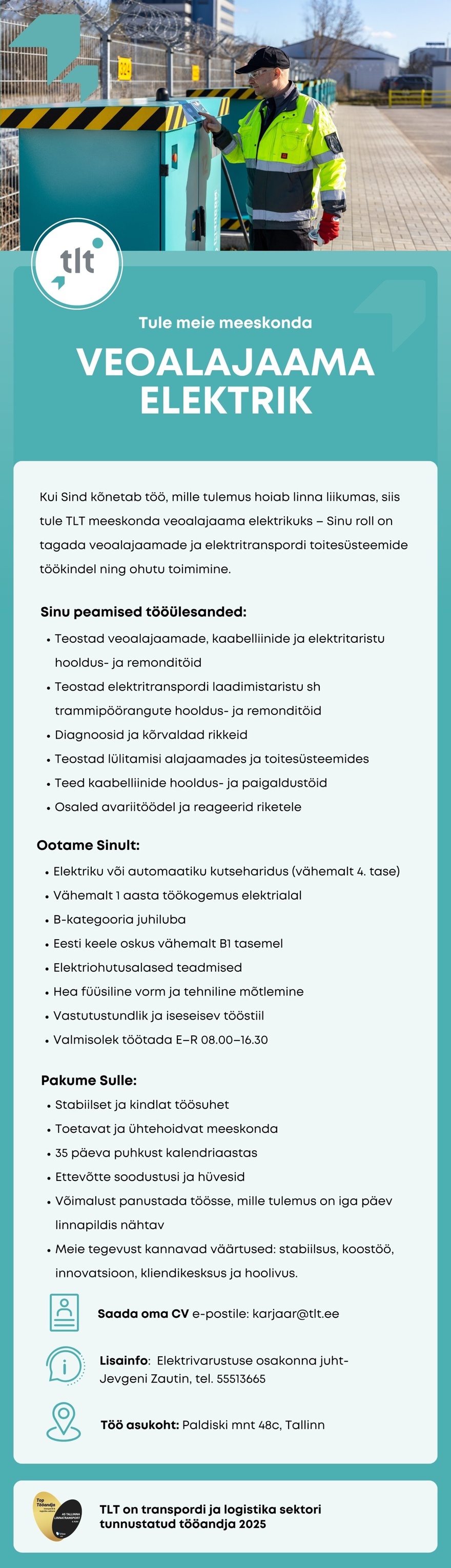 AS Tallinna Linnatransport VEOALAJAAMA ELEKTRIK